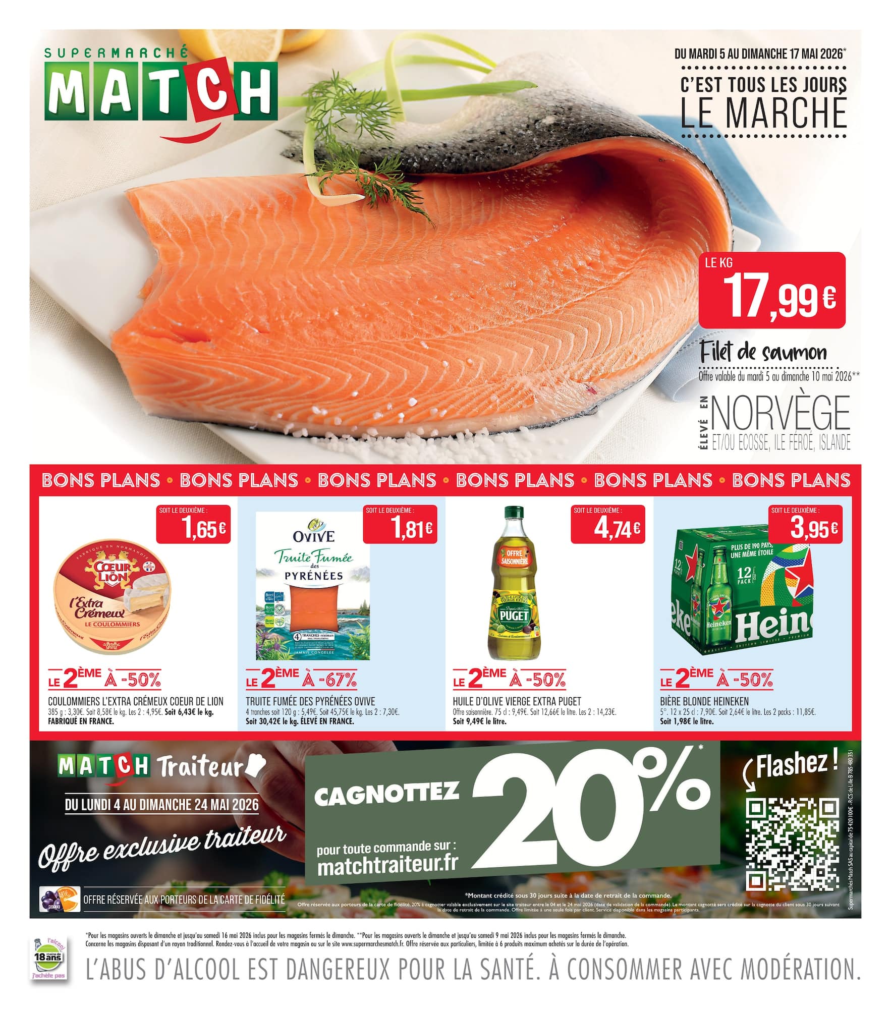Flyer Match pour la semaine prochaine du du mardi 05/05/2026 au du dimanche 17/05/2026