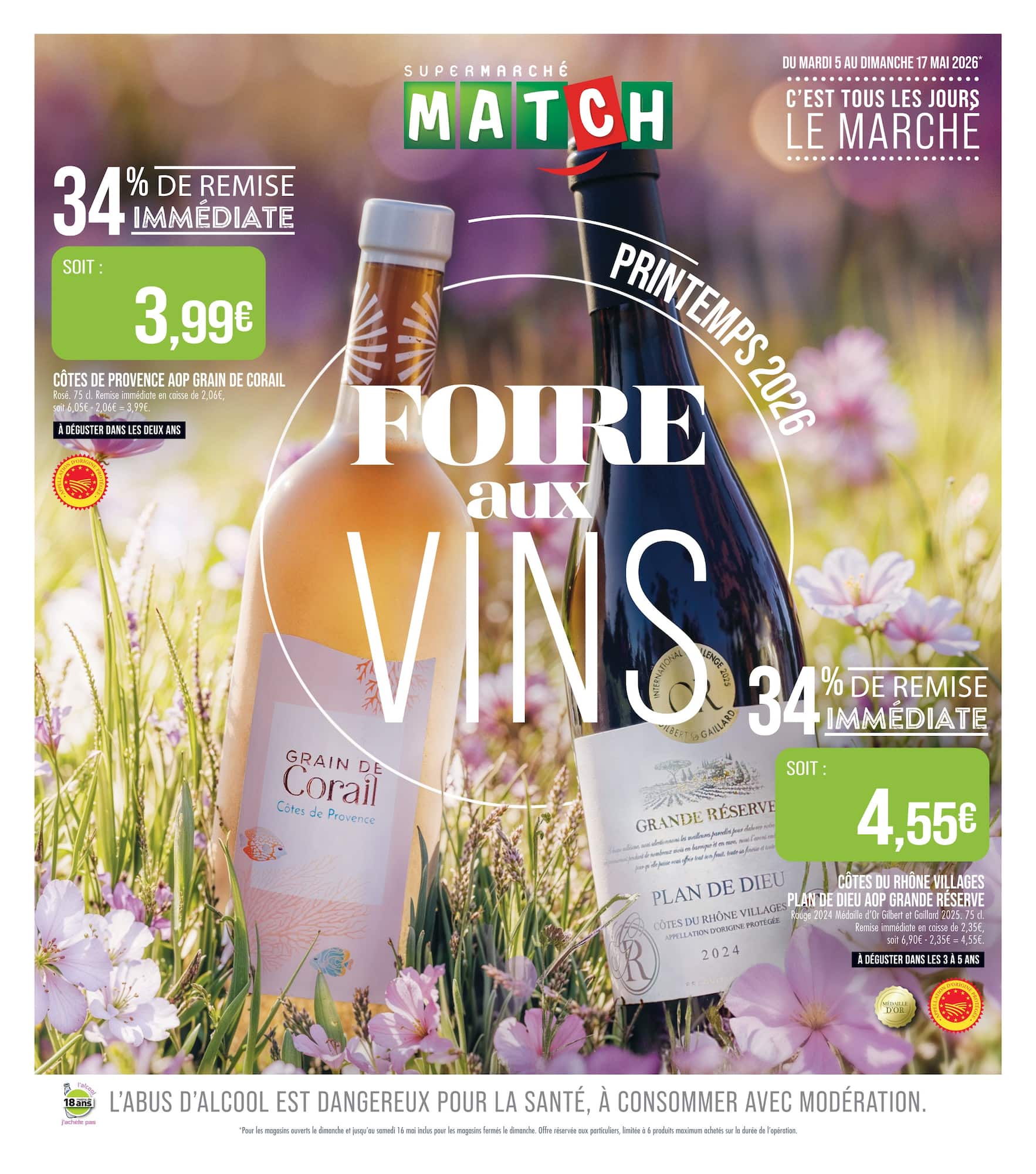Flyer Match - Foire aux Vins pour la semaine prochaine du du mardi 05/05/2026 au du dimanche 17/05/2026