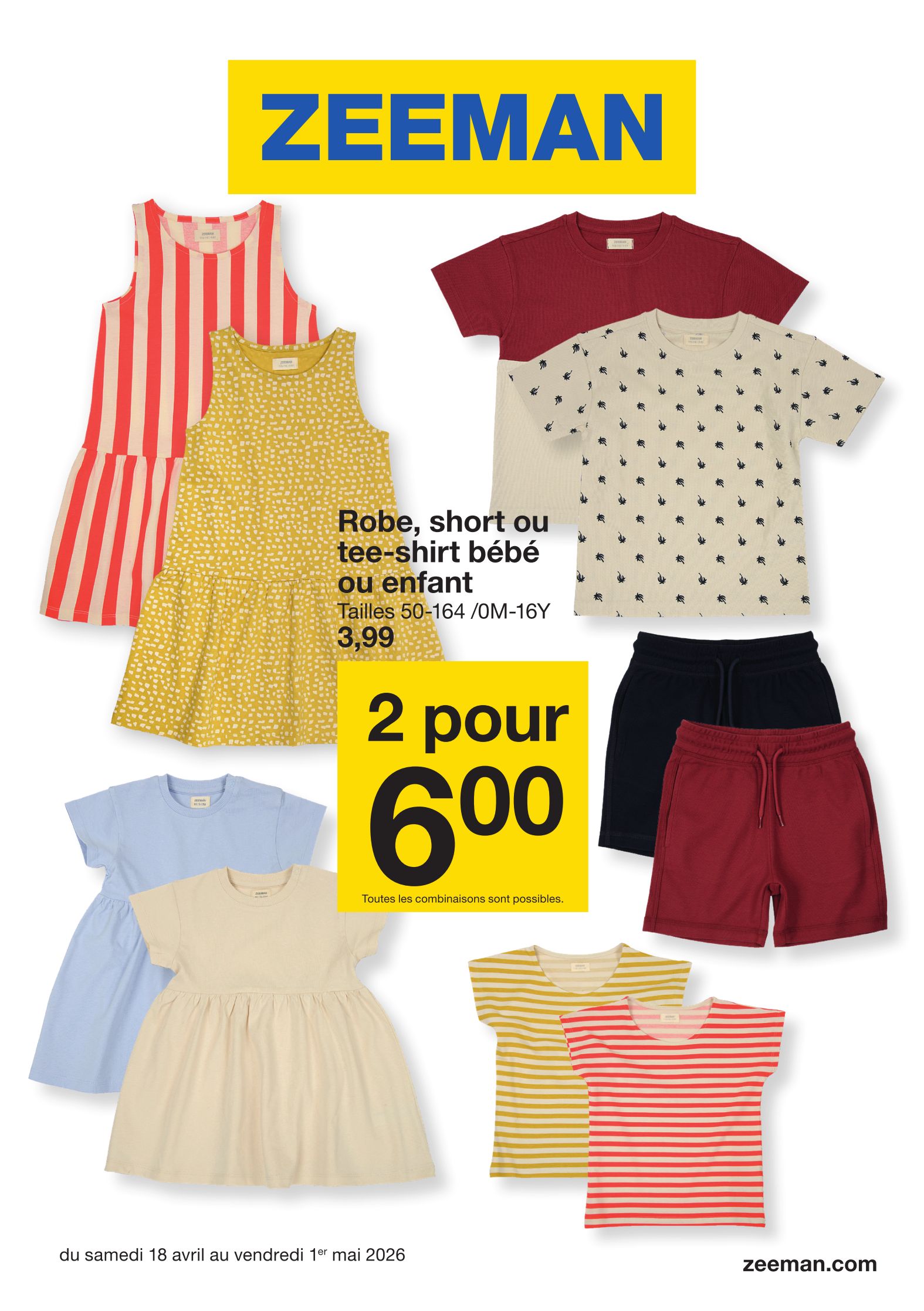 Current Zeeman leaflet valid from du samedi 18/04/2026 to du vendredi 01/05/2026
