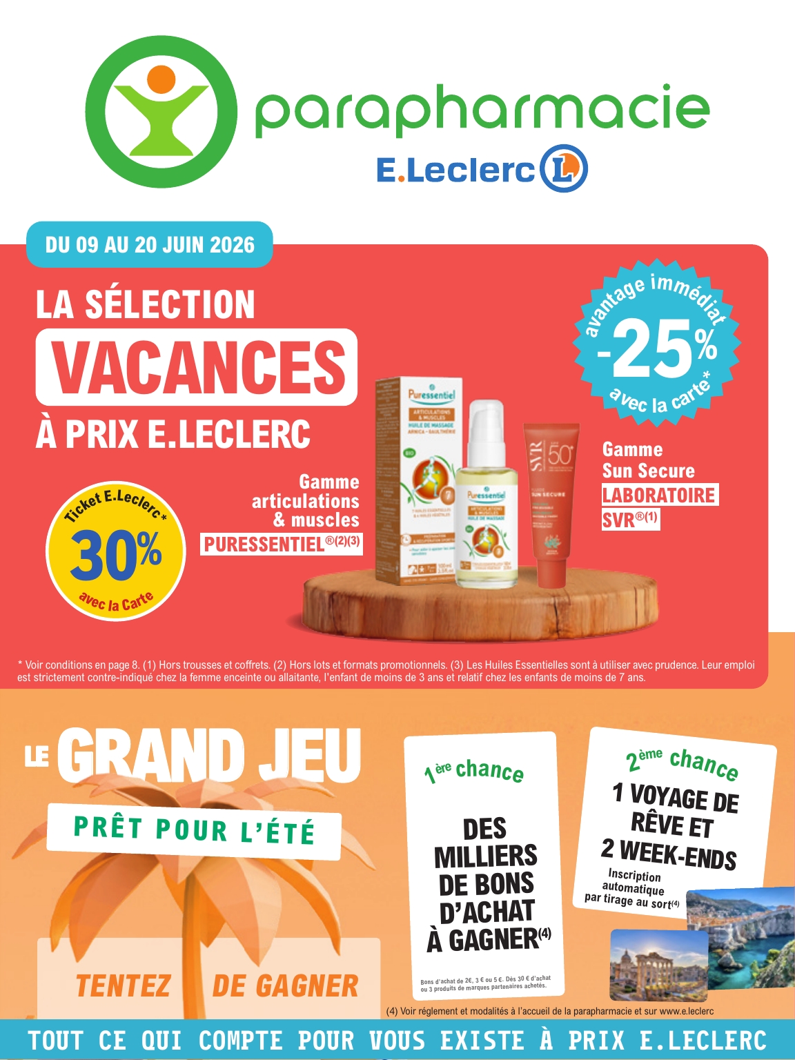 Flyer E.Leclerc - Parapharmacie pour la semaine prochaine du du mardi 09/06/2026 au du samedi 20/06/2026