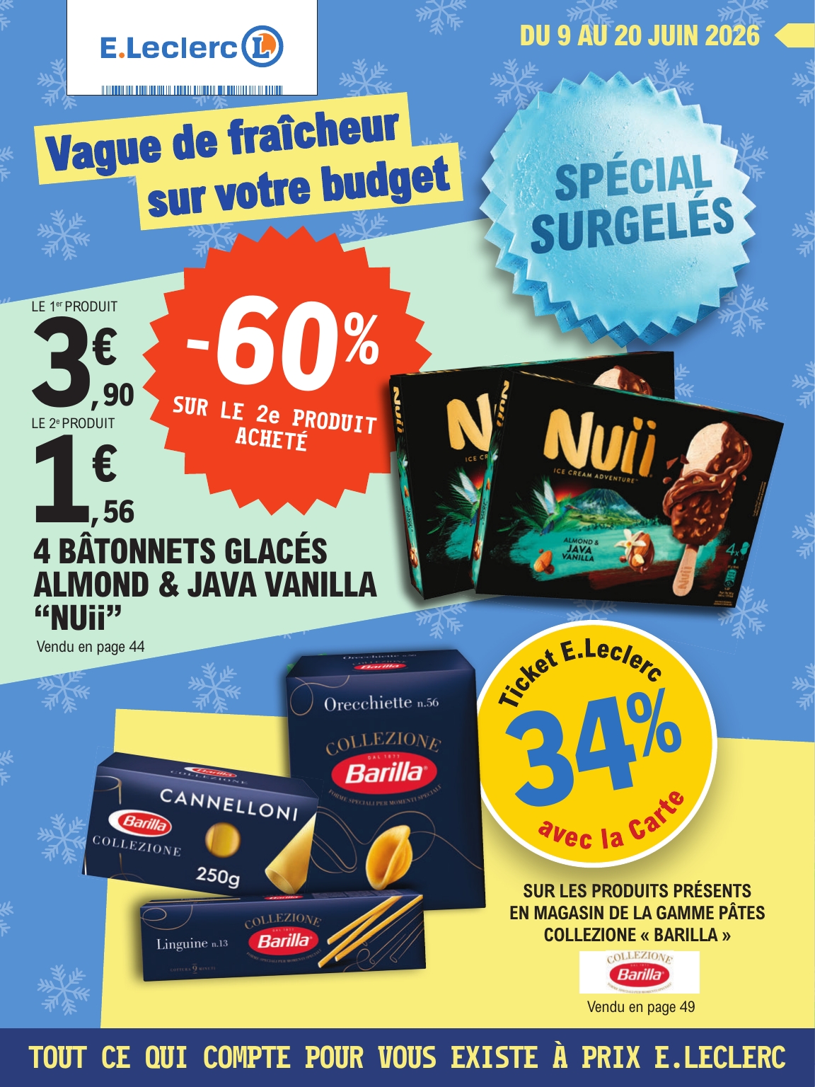 Flyer E.Leclerc pour la semaine prochaine du du mardi 09/06/2026 au du samedi 20/06/2026