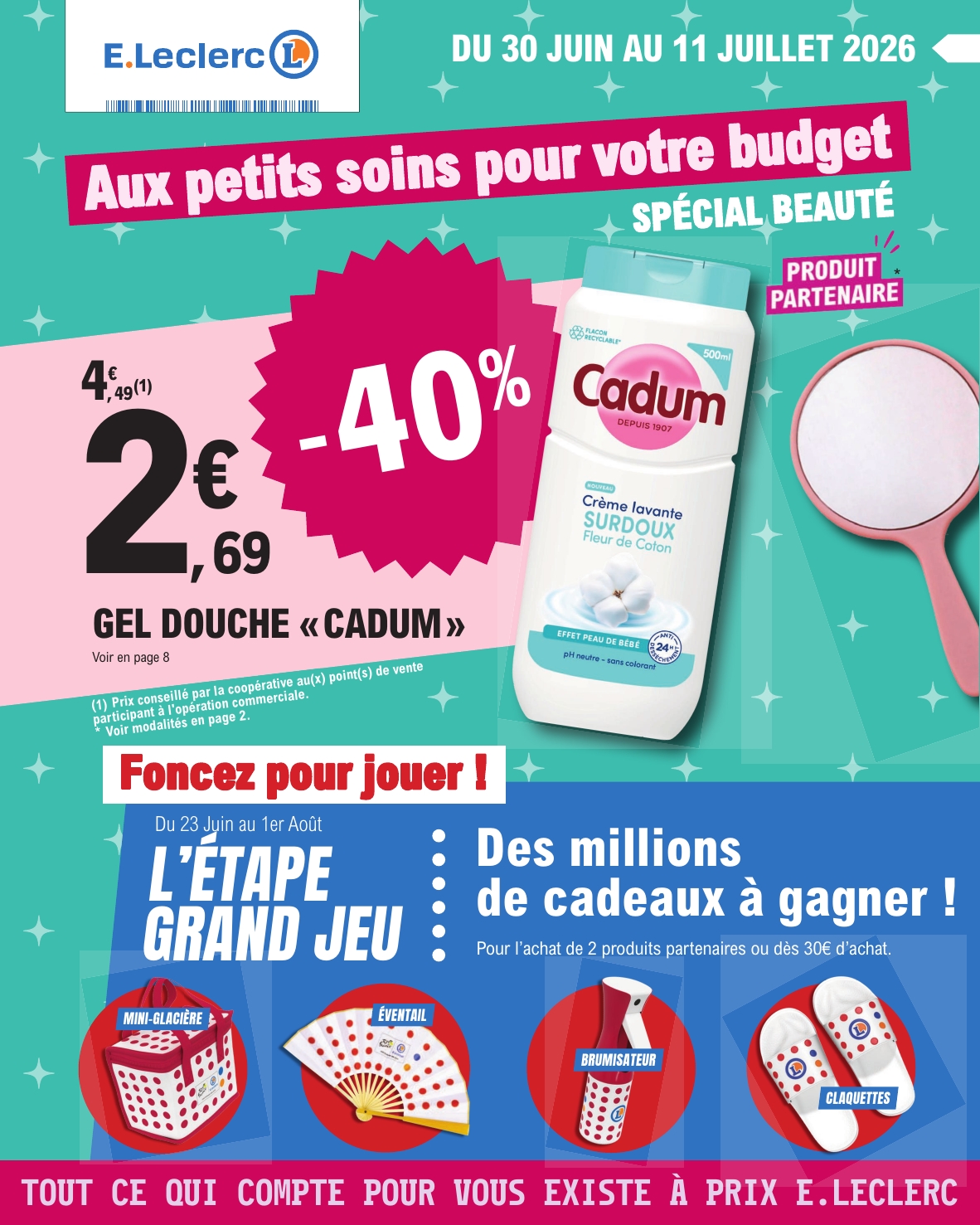 Flyer E.Leclerc pour la semaine prochaine du du mardi 30/06/2026 au du samedi 11/07/2026