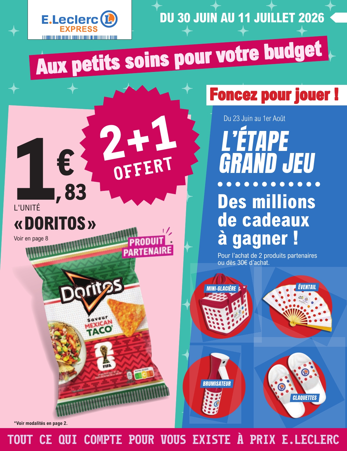 Flyer E.Leclerc - Express pour la semaine prochaine du du mardi 30/06/2026 au du samedi 11/07/2026