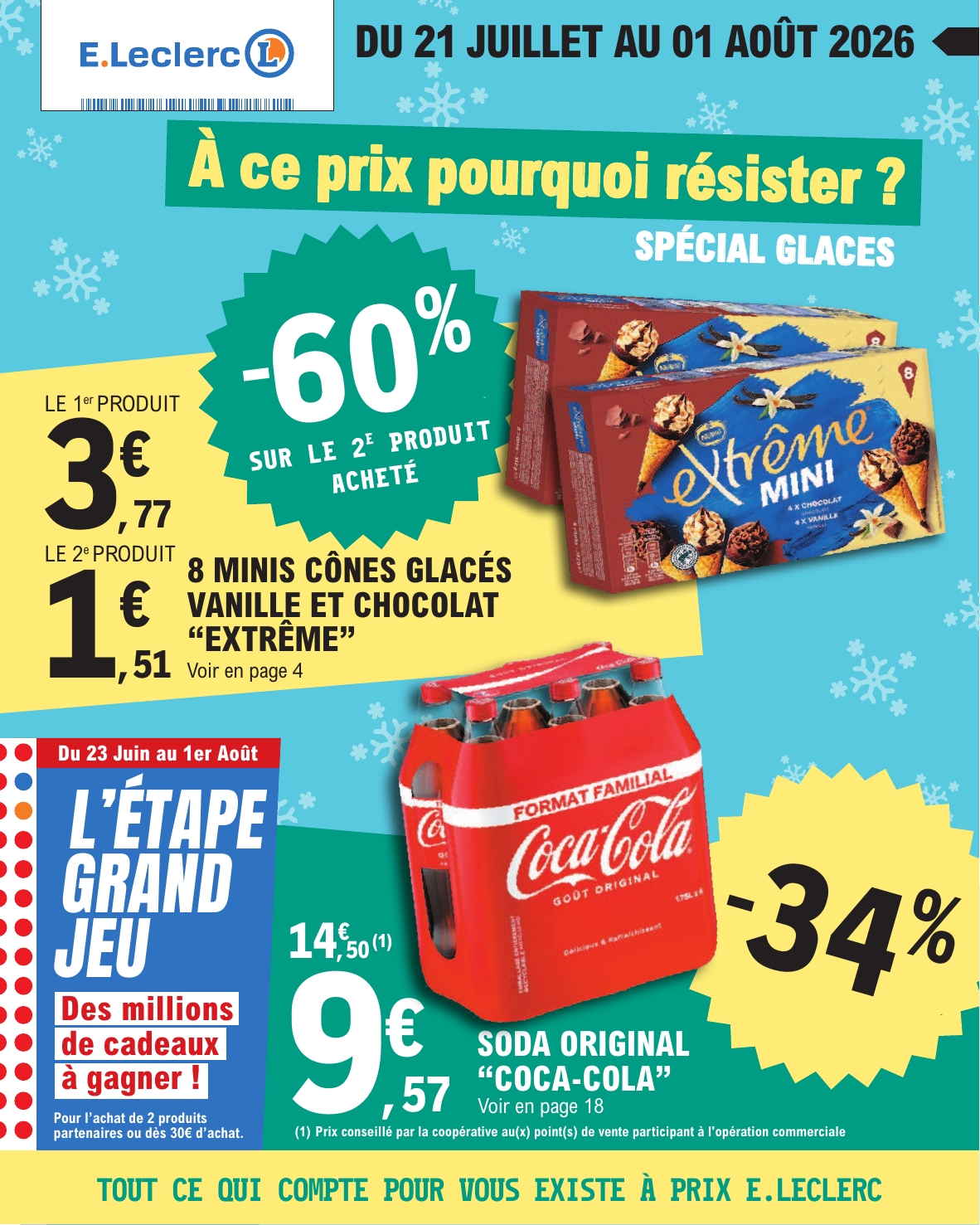 Flyer E.Leclerc pour la semaine prochaine du du mardi 21/07/2026 au du samedi 01/08/2026