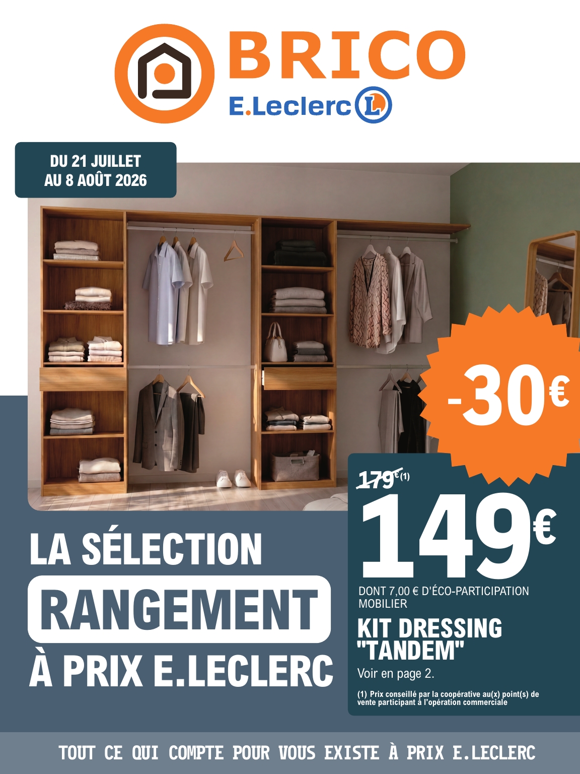 Flyer E.Leclerc - Brico pour la semaine prochaine du du mardi 21/07/2026 au du samedi 08/08/2026