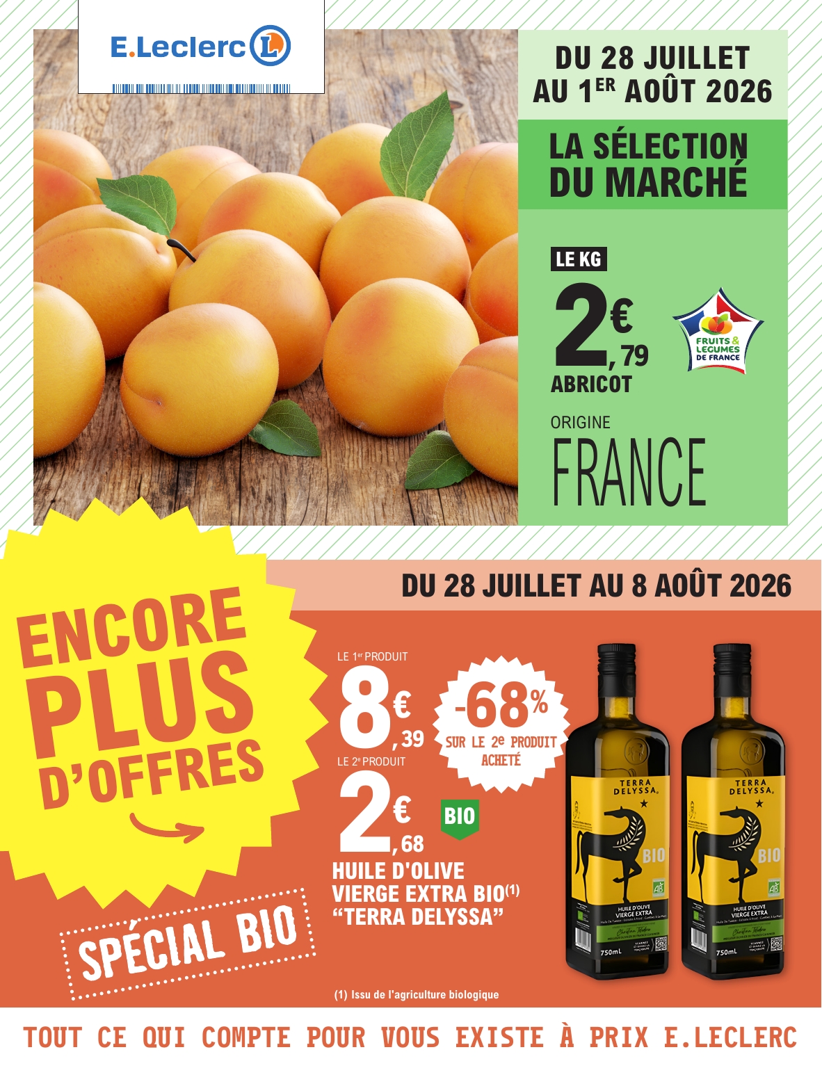 Flyer E.Leclerc pour la semaine prochaine du du mardi 28/07/2026 au du samedi 08/08/2026