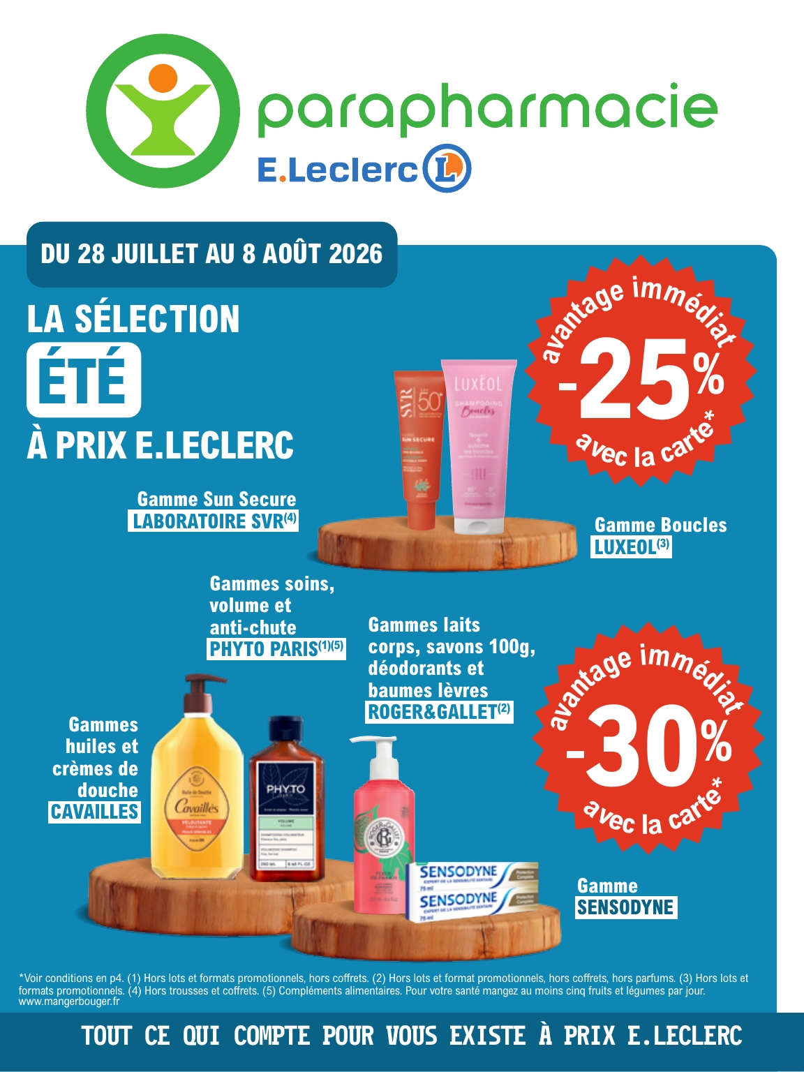 Flyer E.Leclerc - Parapharmacie pour la semaine prochaine du du mardi 28/07/2026 au du samedi 08/08/2026