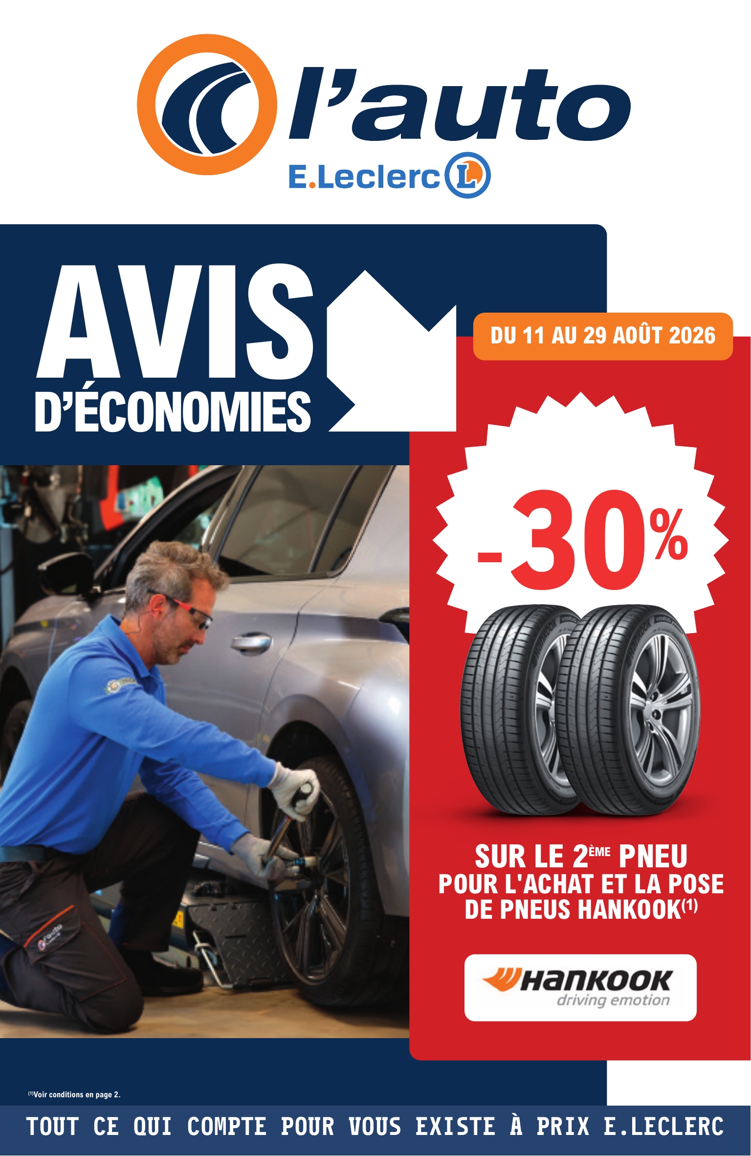 Flyer E.Leclerc - L'auto pour la semaine prochaine du du mardi 11/08/2026 au du samedi 29/08/2026