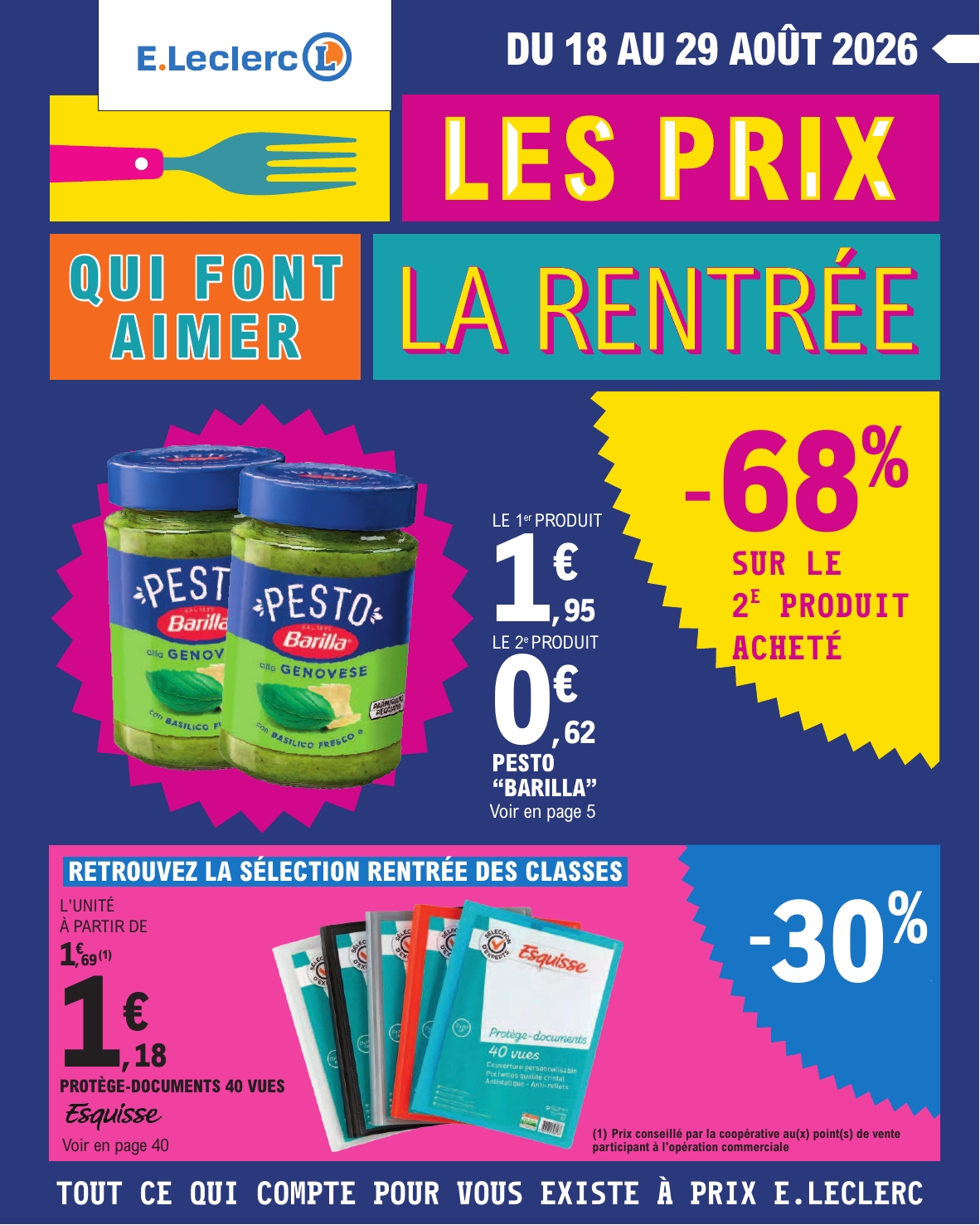 Flyer E.Leclerc pour la semaine prochaine du du mardi 18/08/2026 au du samedi 29/08/2026