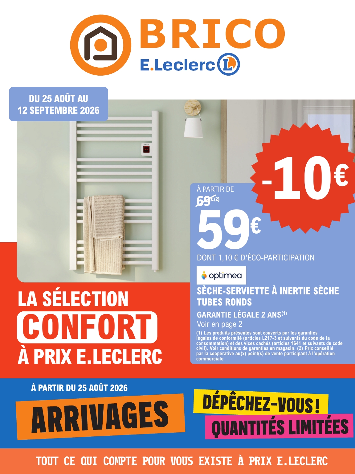 Flyer E.Leclerc - Arrivages bricolage pour la semaine prochaine du du mardi 25/08/2026 au du samedi 12/09/2026