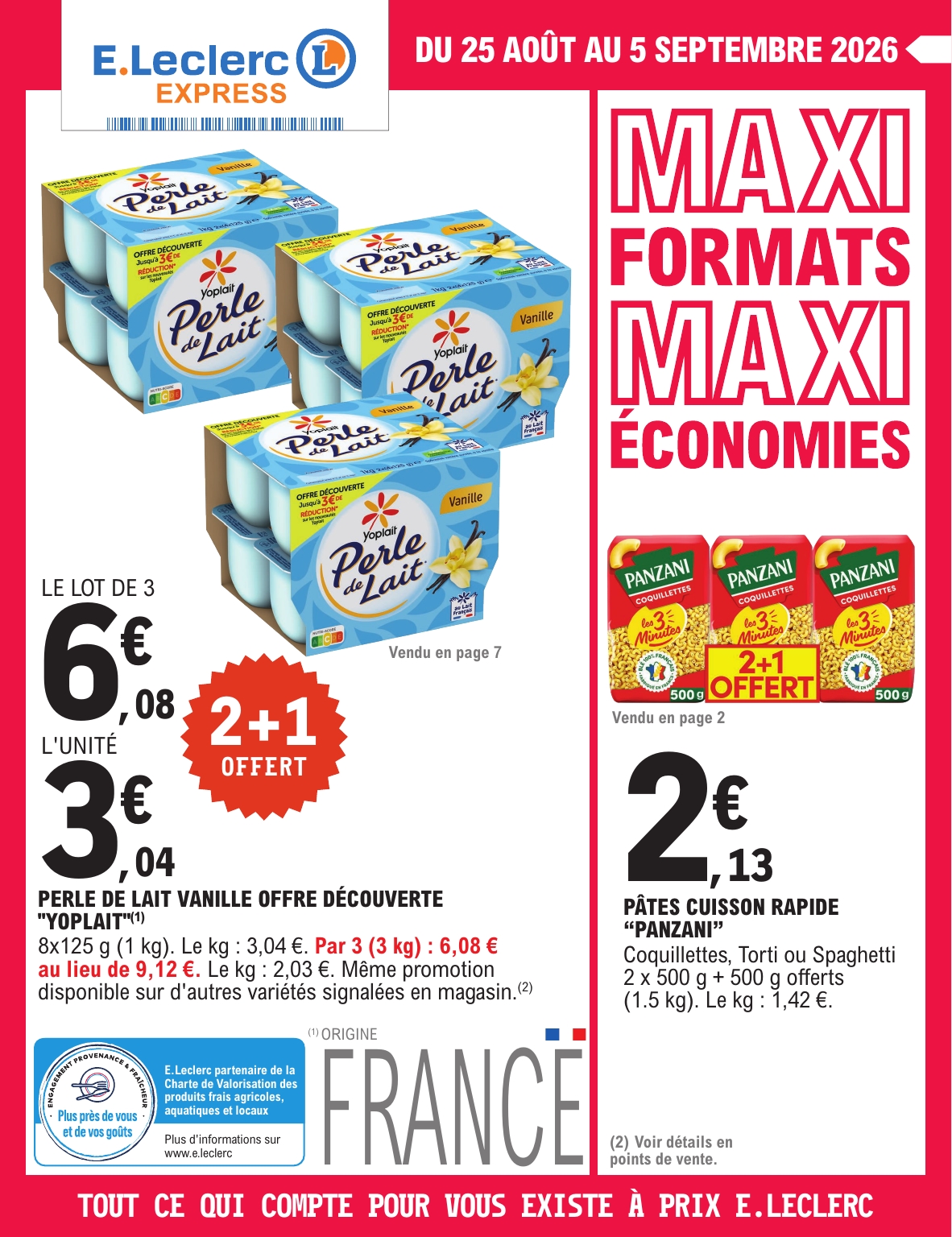 Flyer E.Leclerc - Express pour la semaine prochaine du du mardi 25/08/2026 au du samedi 05/09/2026