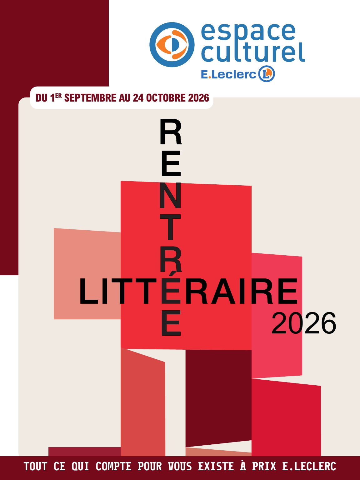 Flyer E.Leclerc - La rentrée littéraire pour la semaine prochaine du du mardi 01/09/2026 au du samedi 24/10/2026
