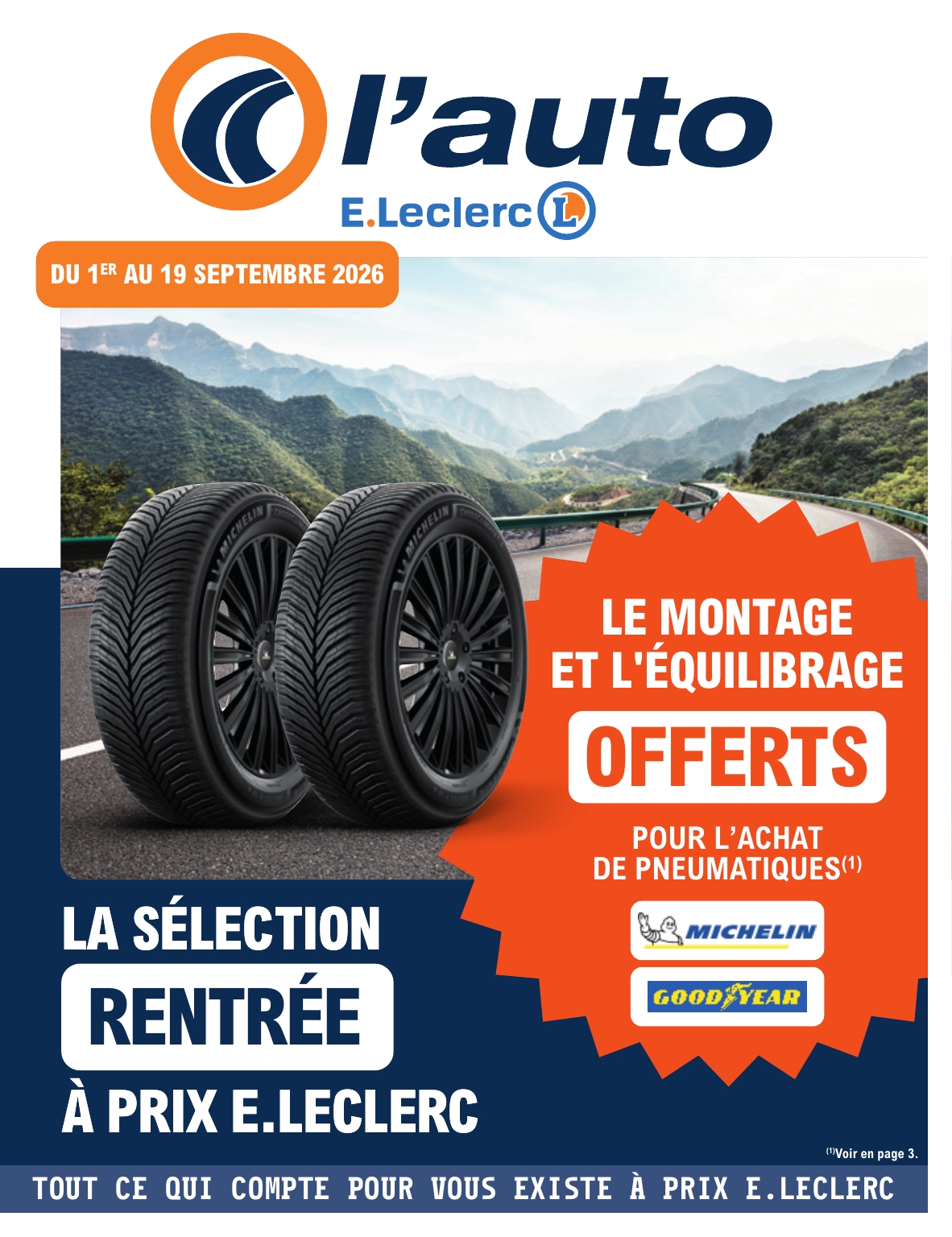 Flyer E.Leclerc - L'Auto pour la semaine prochaine du du mardi 01/09/2026 au du samedi 19/09/2026