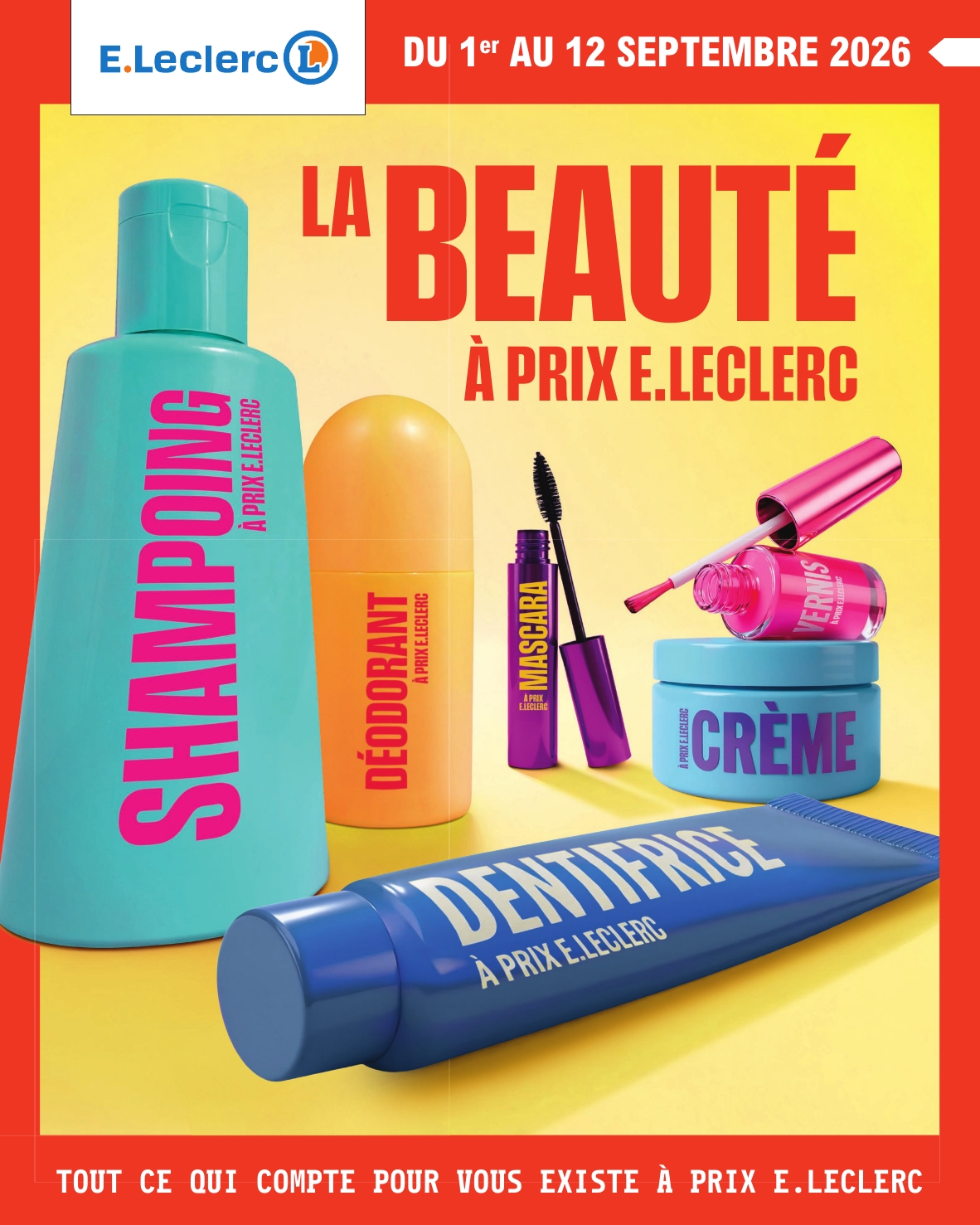 Flyer E.Leclerc - Beauté d'automne pour la semaine prochaine du du mardi 01/09/2026 au du samedi 12/09/2026