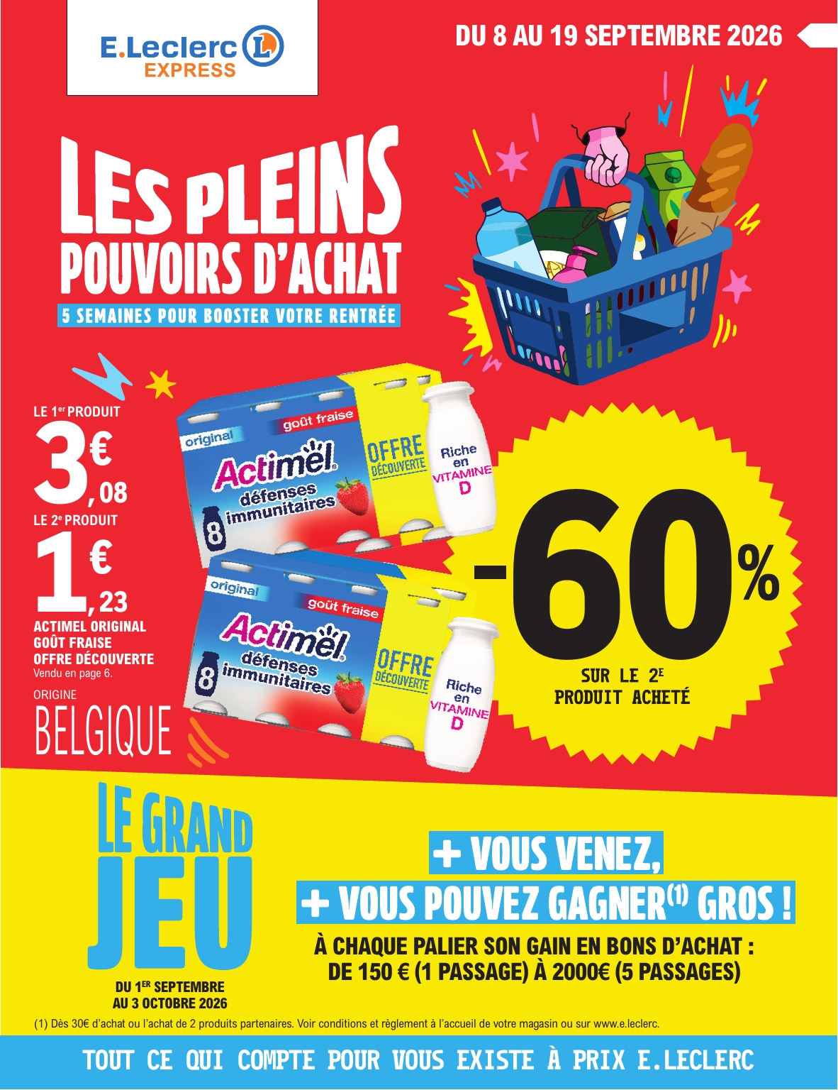 Flyer E.Leclerc - Express pour la semaine prochaine du du mardi 08/09/2026 au du samedi 19/09/2026