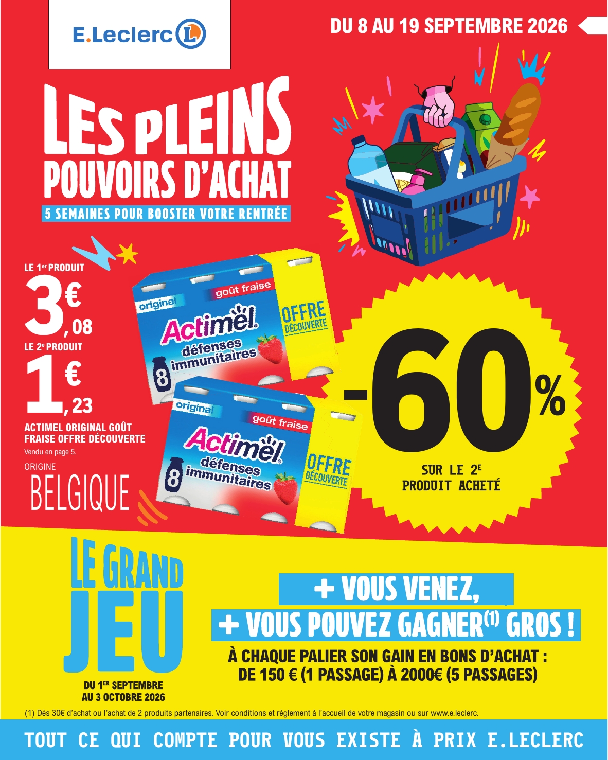 Flyer E.Leclerc pour la semaine prochaine du du mardi 08/09/2026 au du samedi 19/09/2026