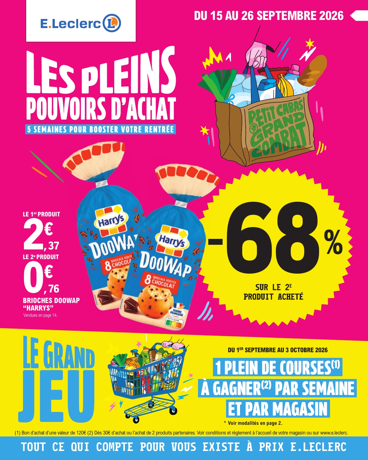 Flyer E.Leclerc pour la semaine prochaine du du mardi 15/09/2026 au du samedi 26/09/2026