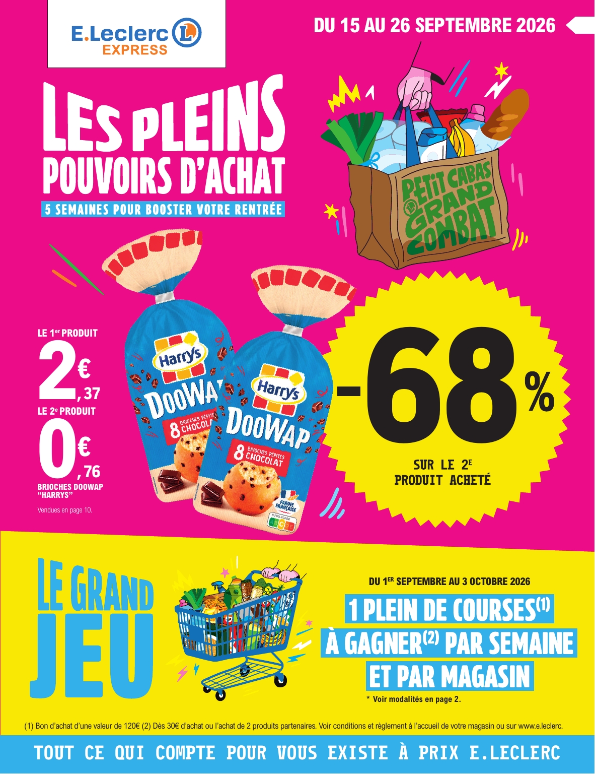 Flyer E.Leclerc - Express pour la semaine prochaine du du mardi 15/09/2026 au du samedi 26/09/2026