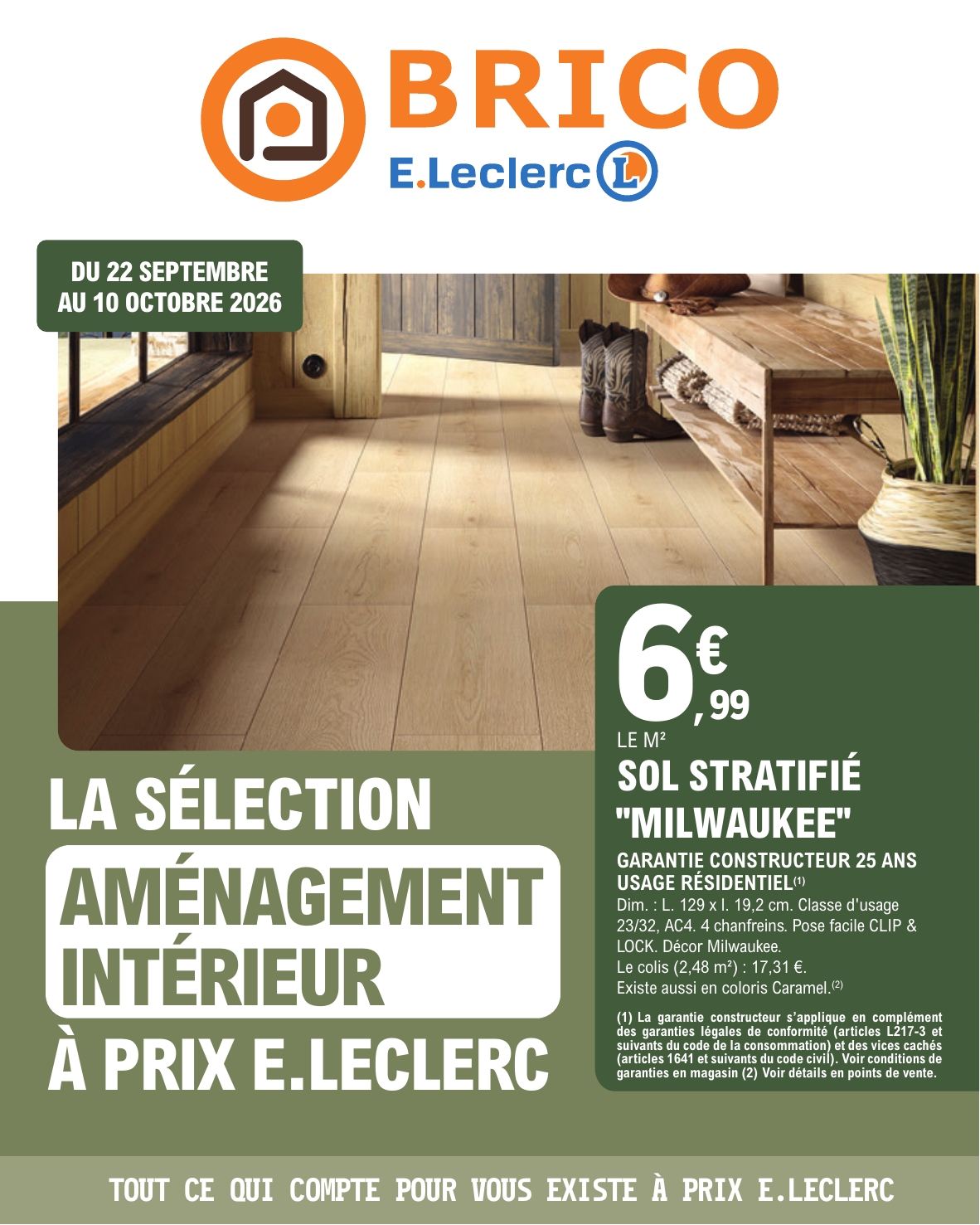 Flyer E.Leclerc - Brico pour la semaine prochaine du du mardi 22/09/2026 au du samedi 10/10/2026