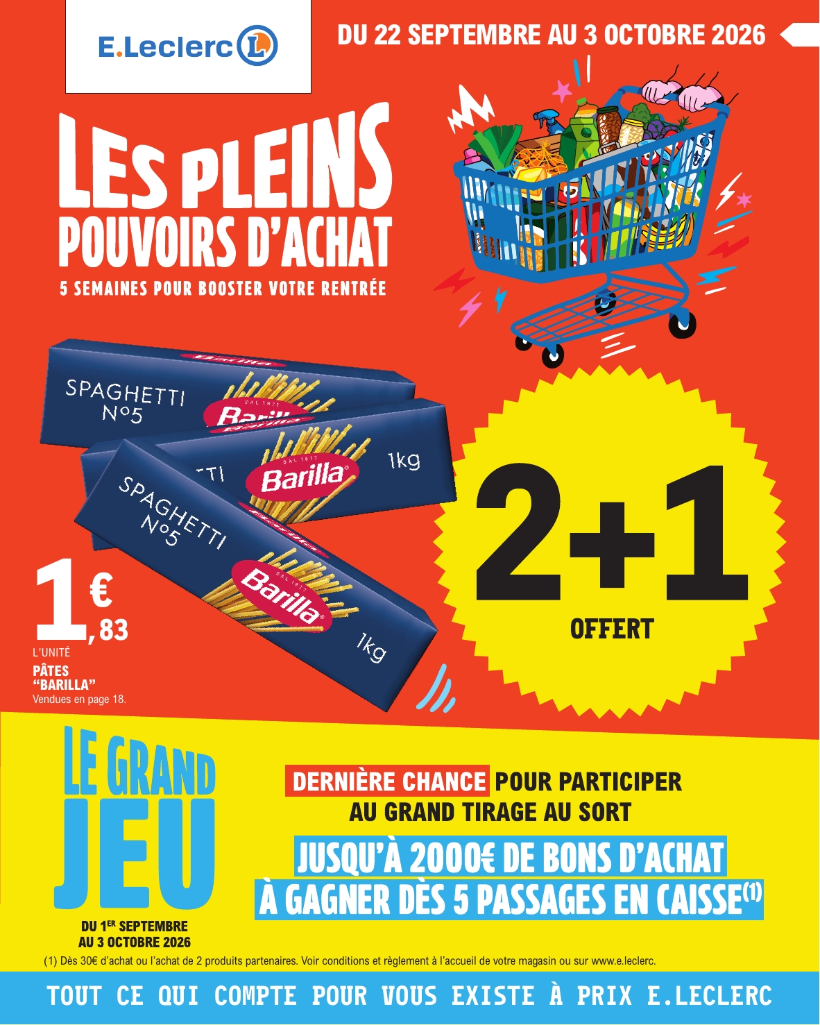 Flyer E.Leclerc pour la semaine prochaine du du mardi 22/09/2026 au du samedi 03/10/2026