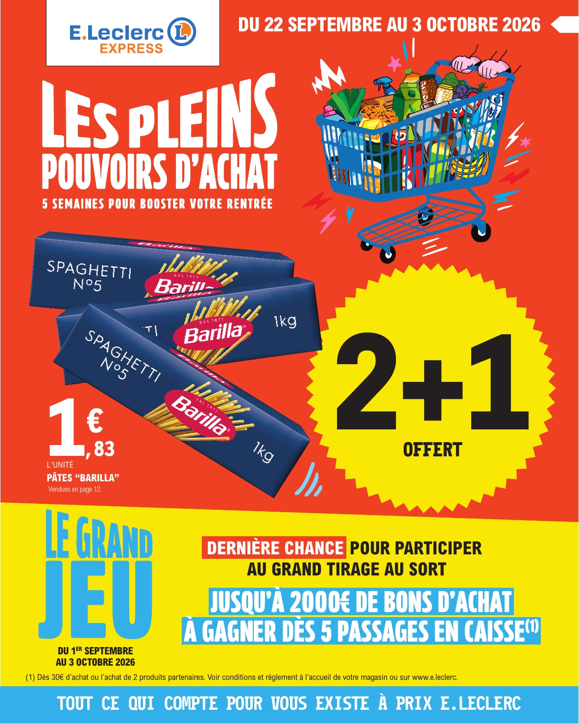 Current E.Leclerc - Express leaflet valid from du mardi 22/09/2026 to du samedi 03/10/2026
