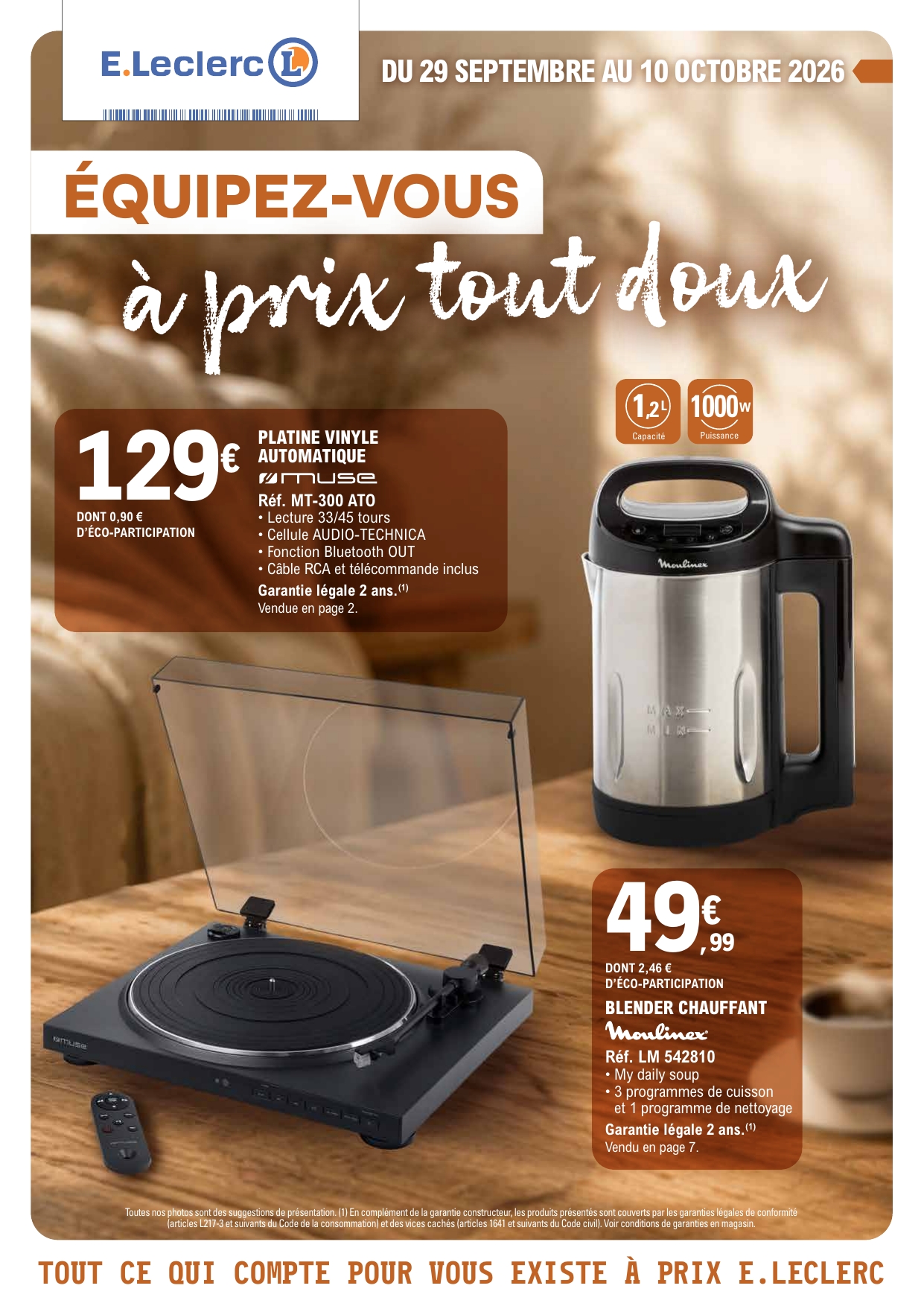 Current E.Leclerc - Les prix qui réchauffent leaflet valid from du mardi 29/09/2026 to du samedi 10/10/2026