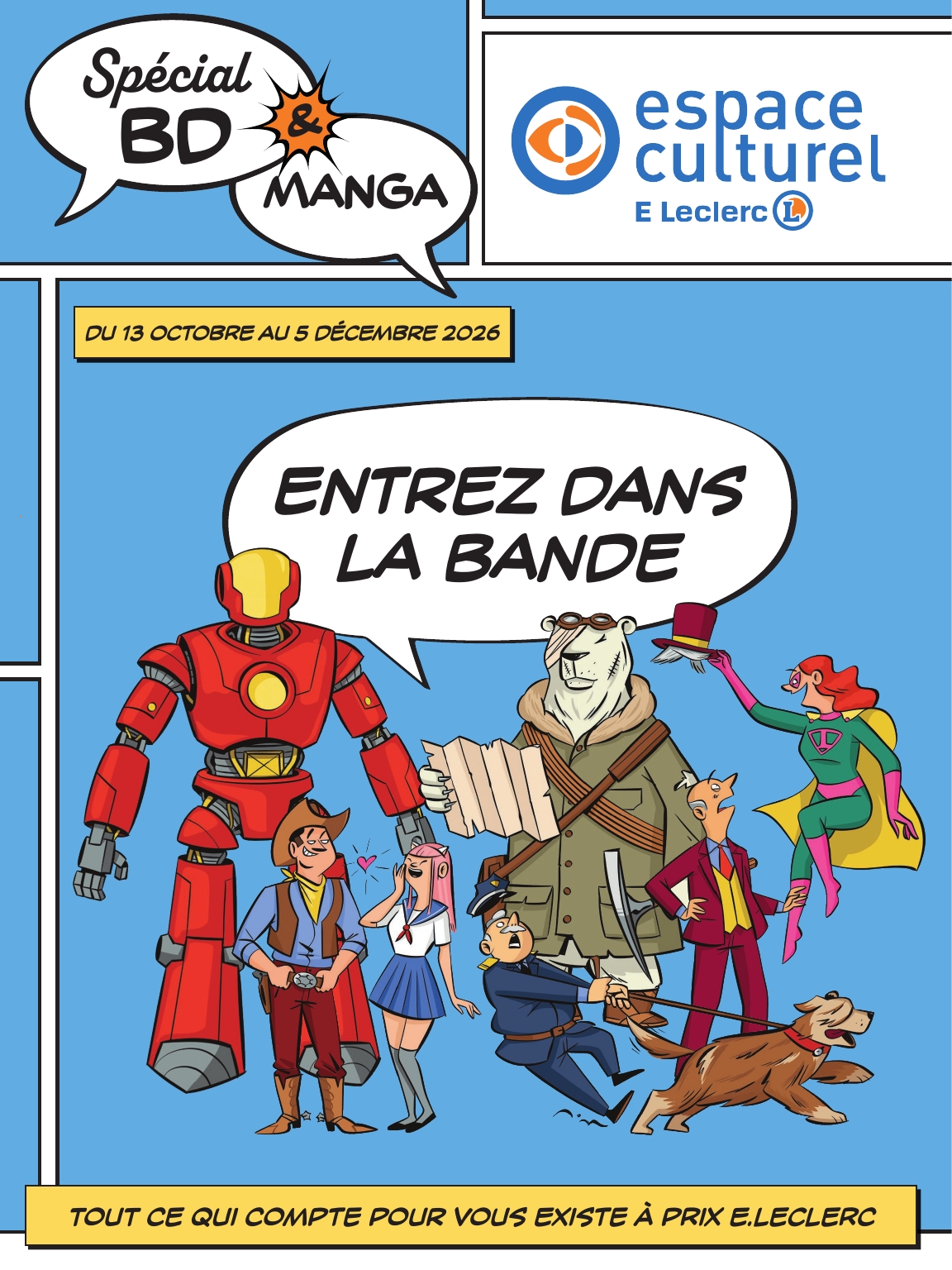 Flyer E.Leclerc - Les BD à ne pas manquer pour la semaine prochaine du du mardi 13/10/2026 au du samedi 05/12/2026