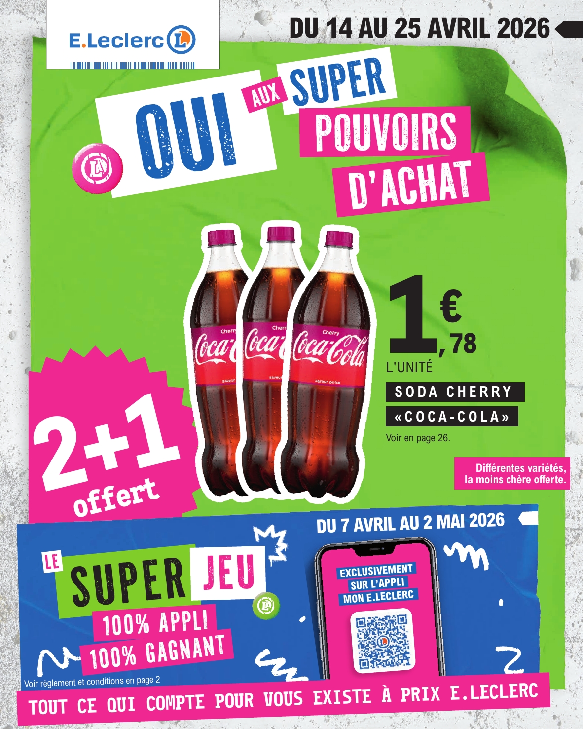 Flyer E.Leclerc pour la semaine prochaine du du mardi 14/04/2026 au du samedi 25/04/2026