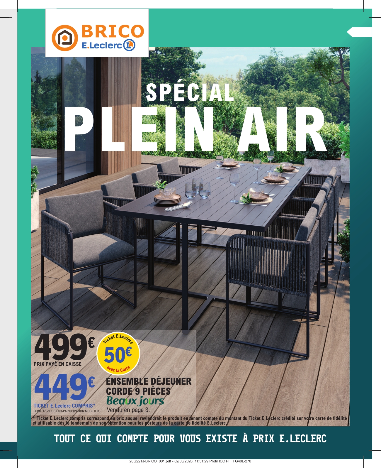 Current E.Leclerc - Brico leaflet valid from du mardi 07/04/2026 to du samedi 25/04/2026