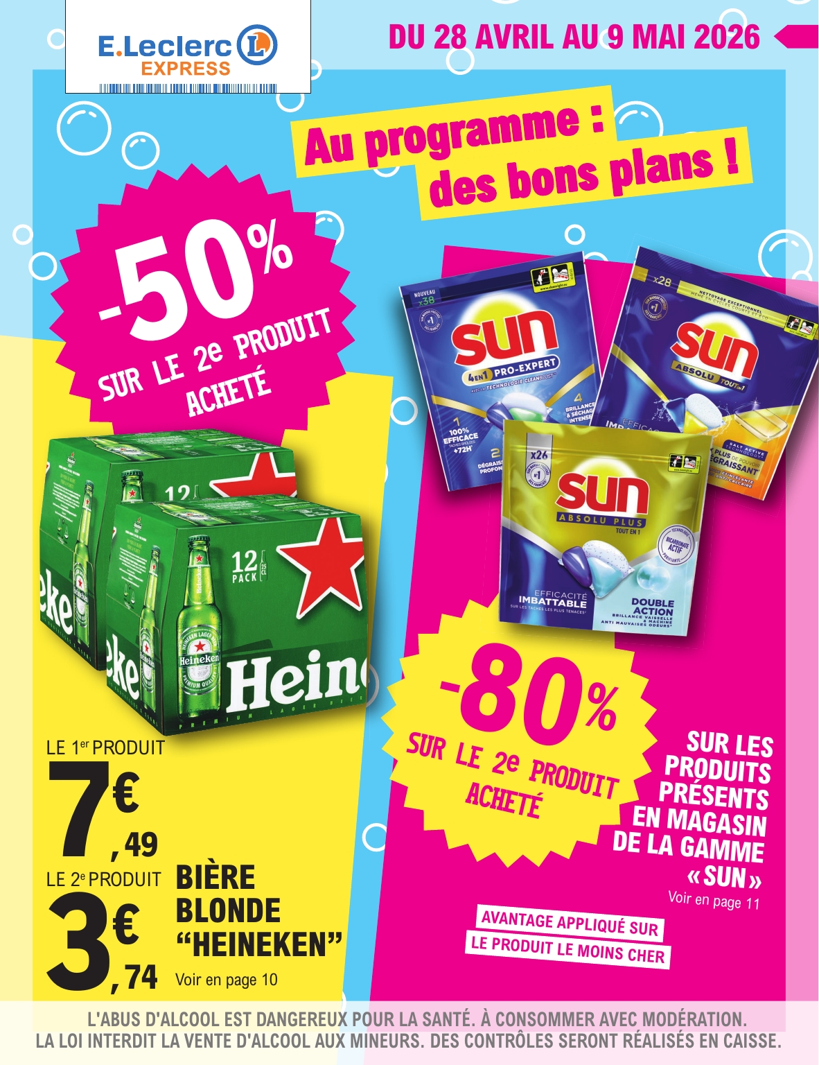 Flyer E.Leclerc - Express pour la semaine prochaine du du mardi 28/04/2026 au du samedi 09/05/2026