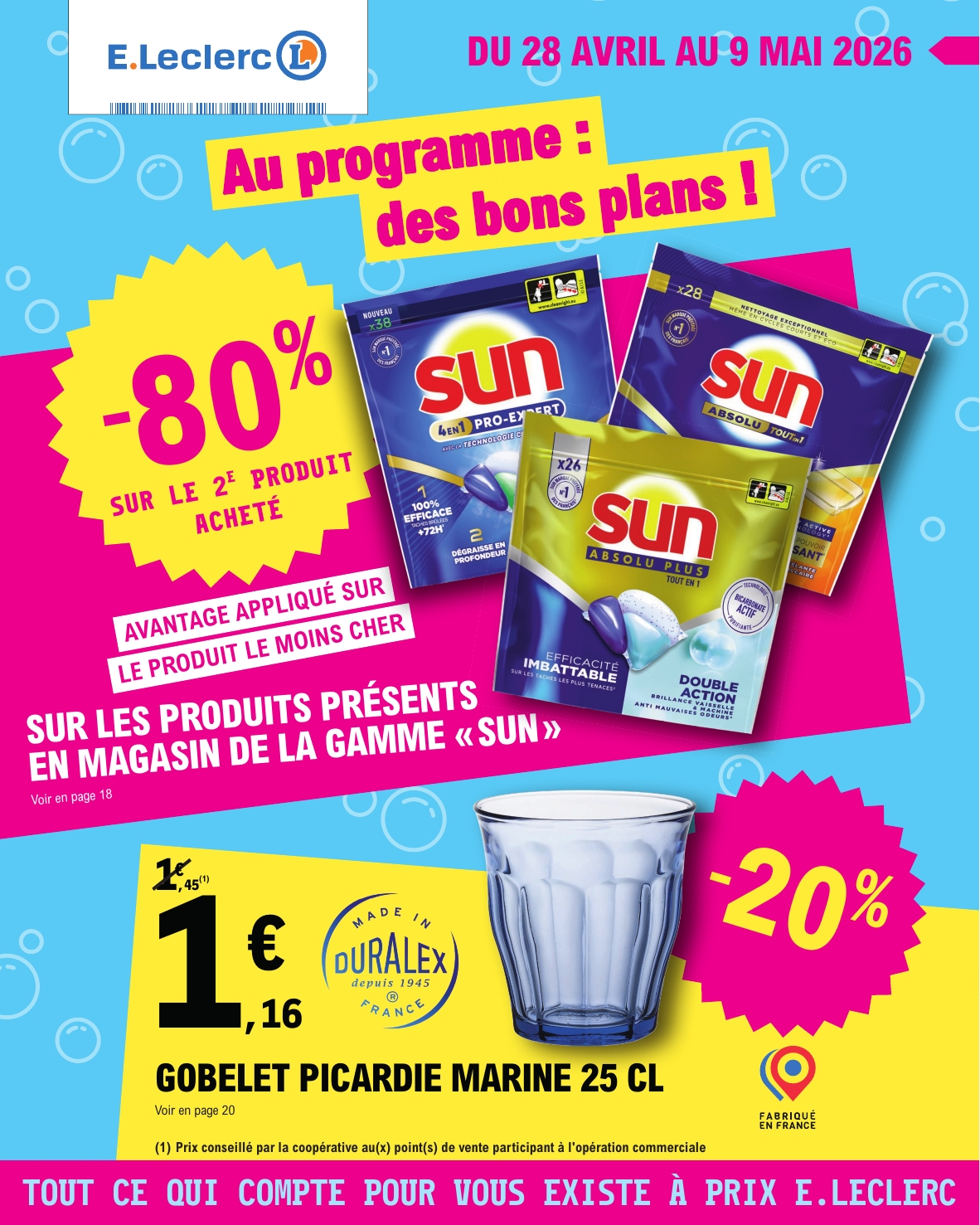 Flyer E.Leclerc pour la semaine prochaine du du mardi 28/04/2026 au du samedi 09/05/2026