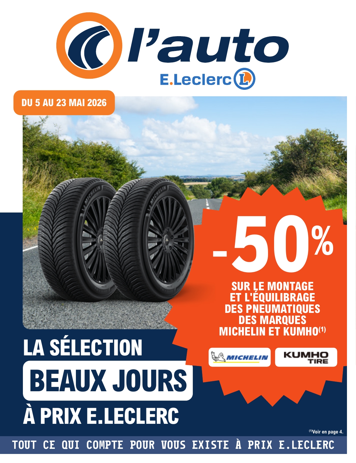 Flyer E.Leclerc - L'auto pour la semaine prochaine du du mardi 05/05/2026 au du samedi 23/05/2026