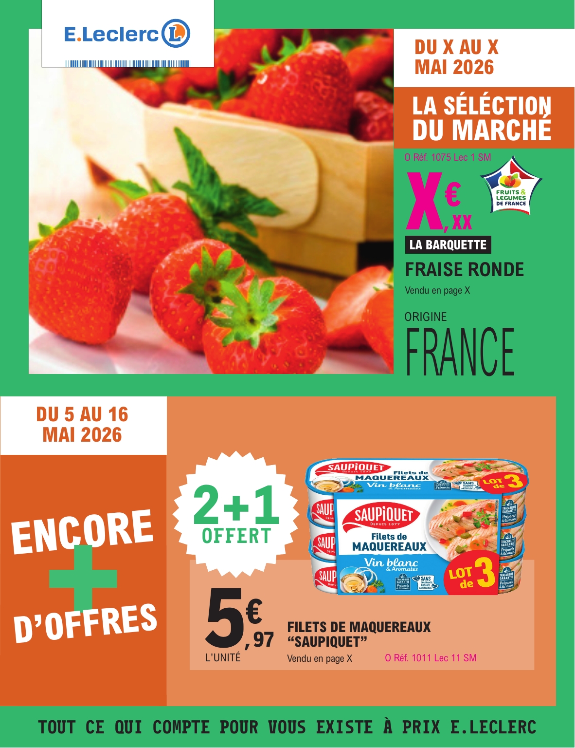 Flyer E.Leclerc pour la semaine prochaine du du mardi 05/05/2026 au du samedi 16/05/2026