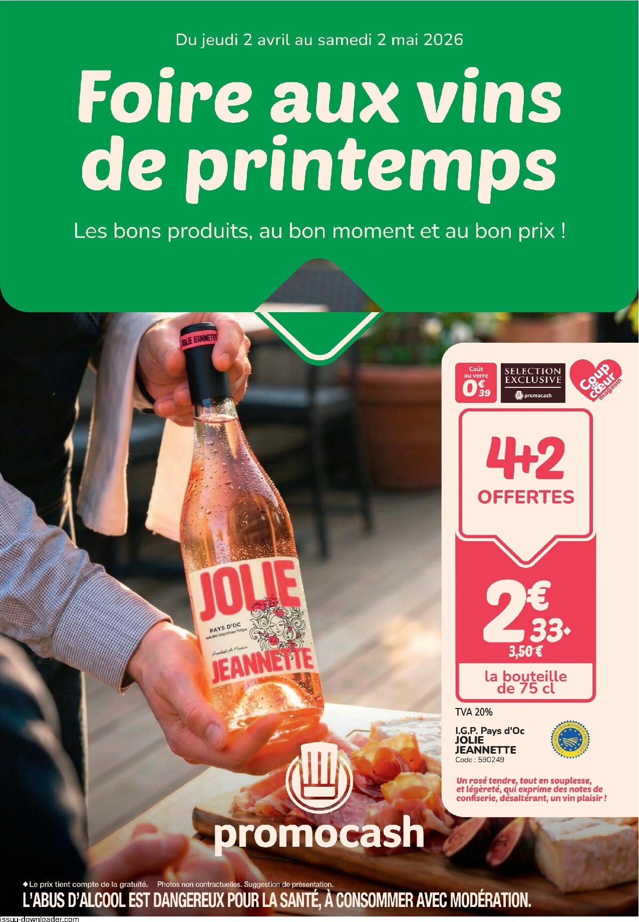 Current Promocash - Foire aux vins leaflet valid from de jeudi 02/04/2026 to du samedi 02/05/2026