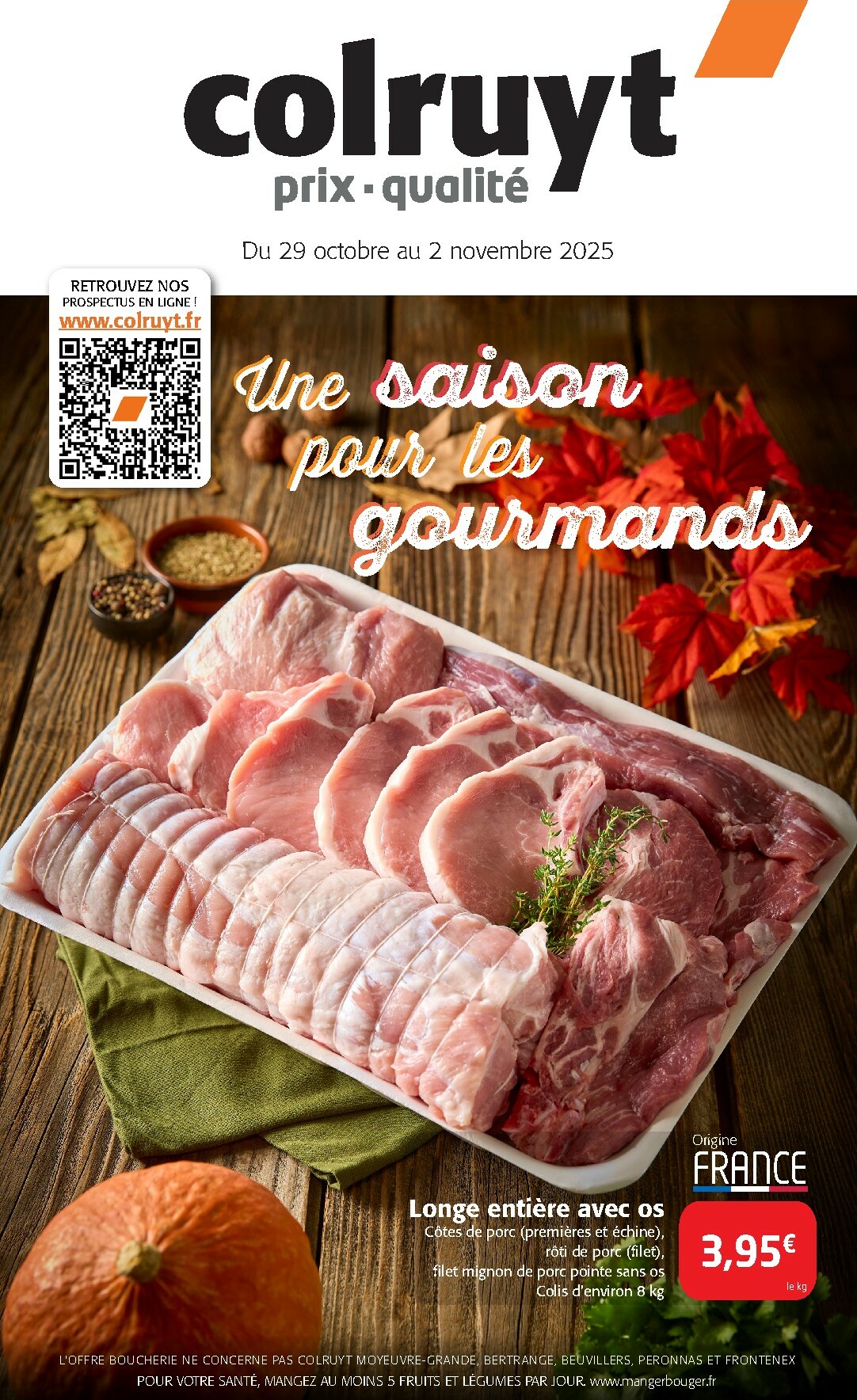 Catalogue Colruyt - Une saison pour les gourmands valable du 29/10 au 02/11