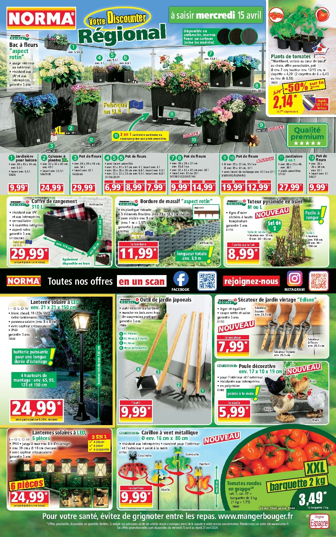 Flyer NORMA pour la semaine prochaine du du mercredi 15/04/2026 au du mardi 21/04/2026