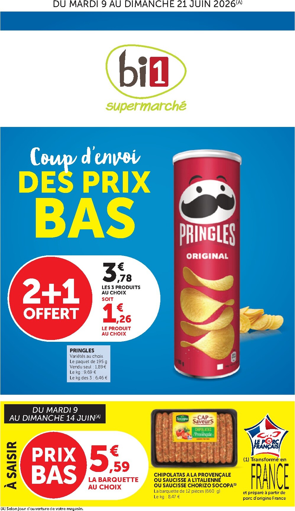 Current Bi1 leaflet valid from du mardi 09/06/2026 to du dimanche 21/06/2026