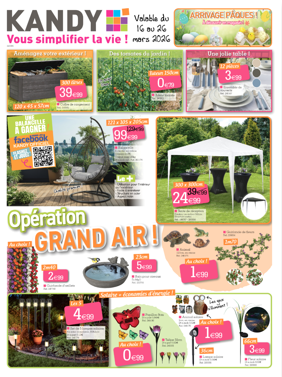 Catalogue Kandy valable du 16/03/2026 au 26/03/2026