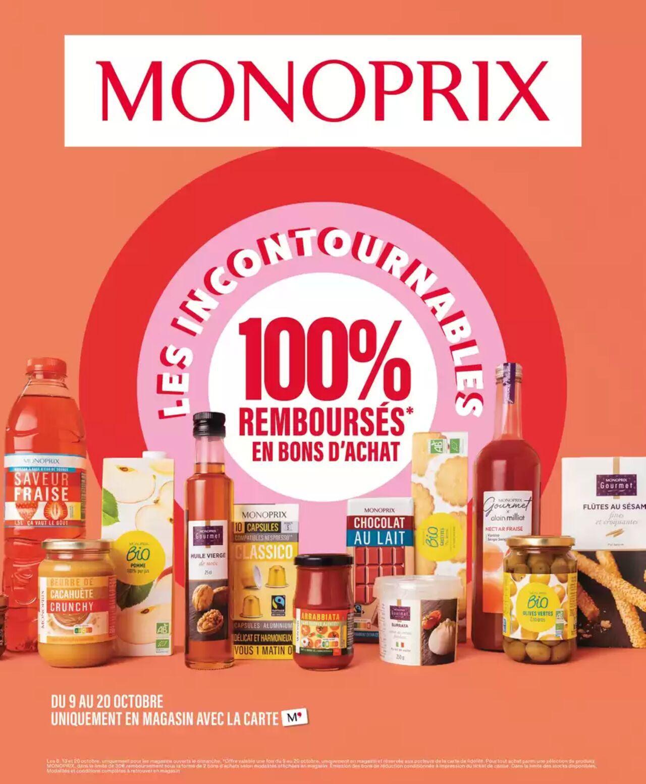 Monoprix catalogue à partir du 09/10/2024 - 20/10/2024
