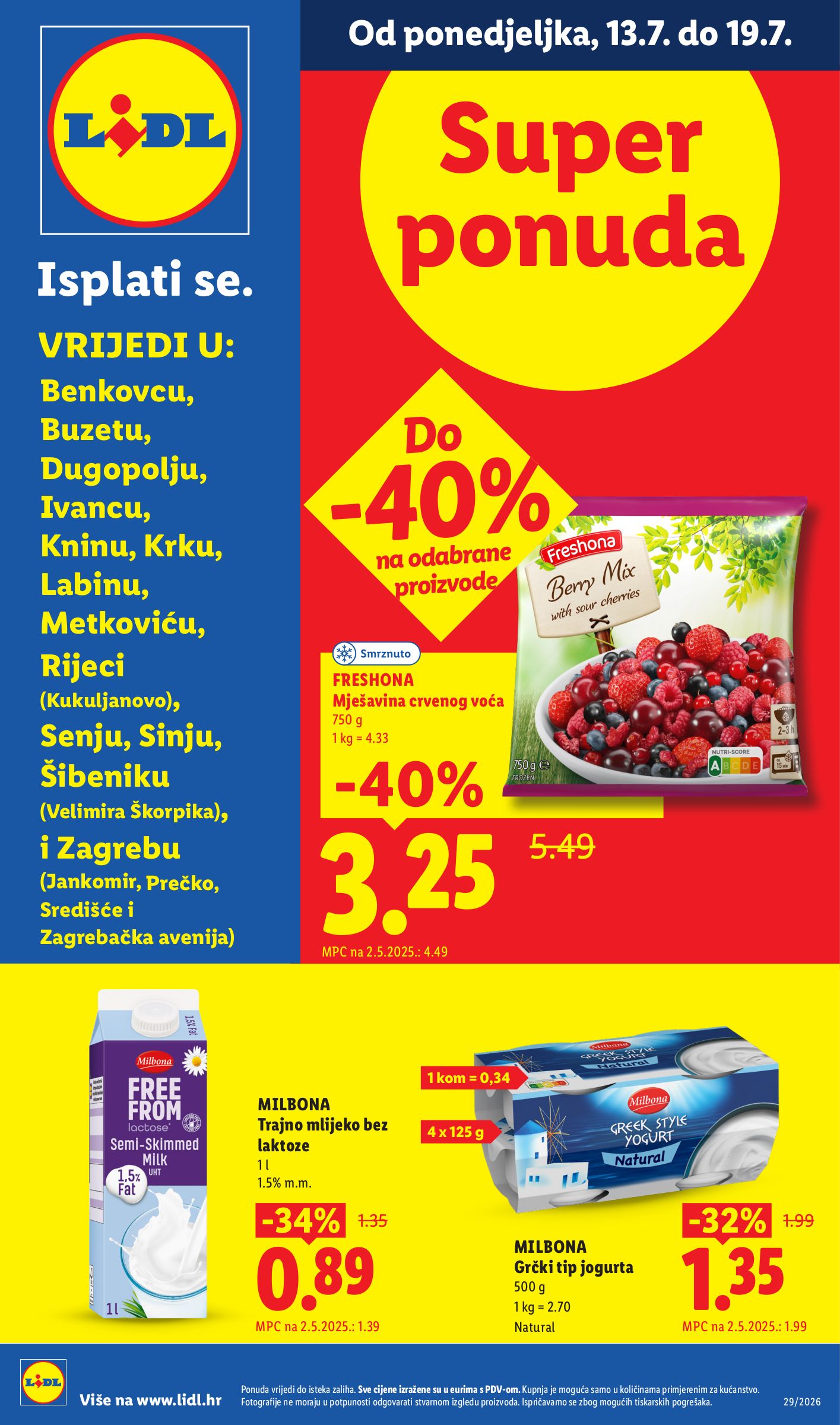 Aktualni katalog Lidl - Super ponuda od ponedjeljka, 13.07.2026 do nedjelje, 19.07.2026