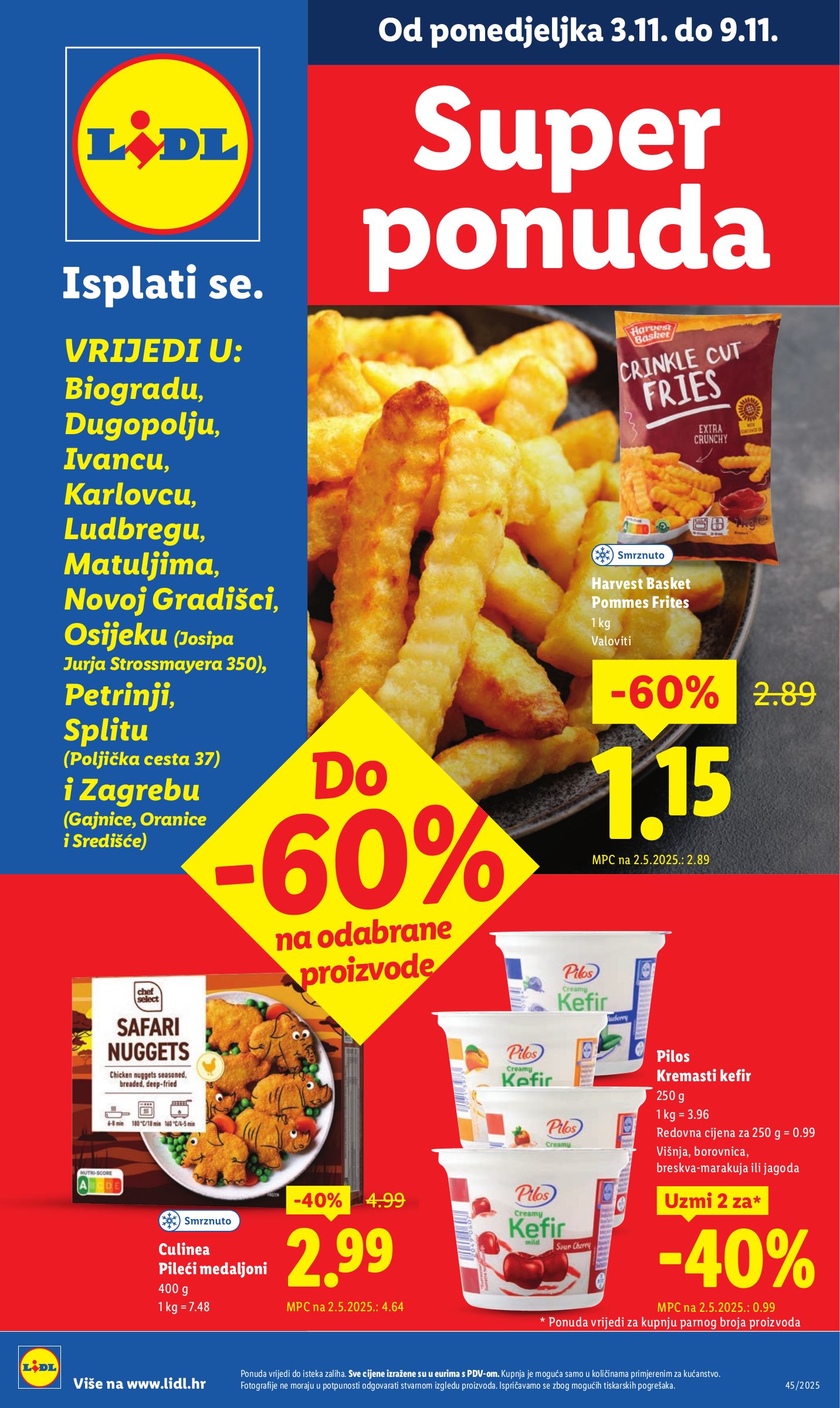 Nevjerojatne ponude u LIDL, Konzum i Kaufland: Od smrznutih pomfrita do instant kave uz najnovije popuste i ponude (05.11.2025).