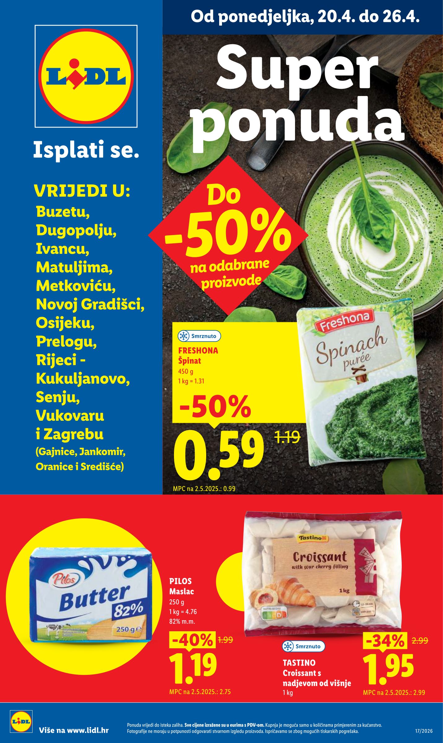 Aktualni Lidl - Super Ponuda katalog vrijedi od ponedjeljka 20.04.2026 do nedjelje 26.04.2026