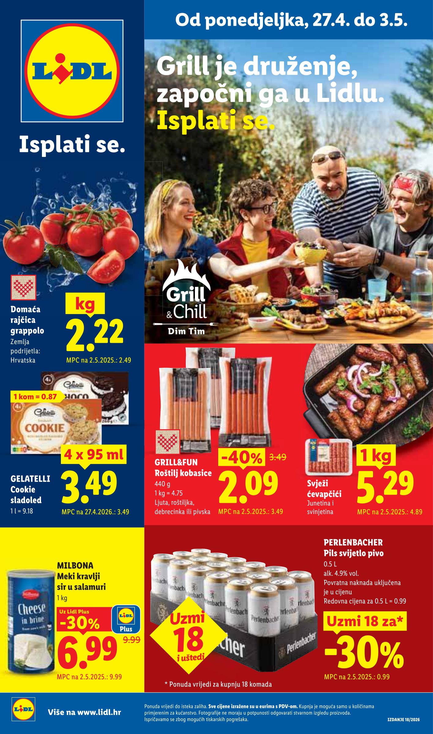 Lidl letak za sljedeći tjedan od ponedjeljka 27.04.2026 do nedjelje 03.05.2026