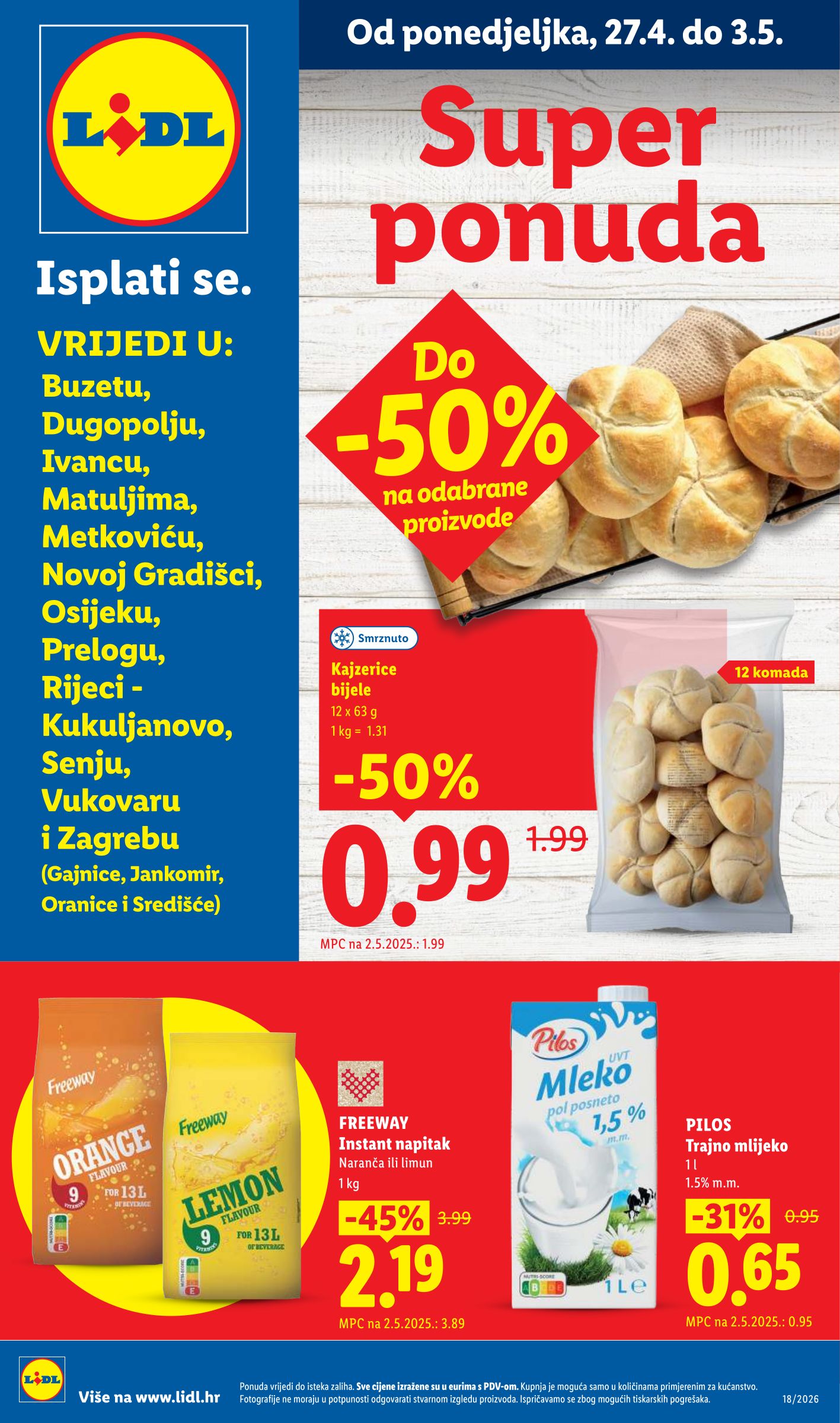 Aktualni Lidl - Super Ponuda katalog vrijedi od ponedjeljka 27.04.2026 do nedjelje 03.05.2026