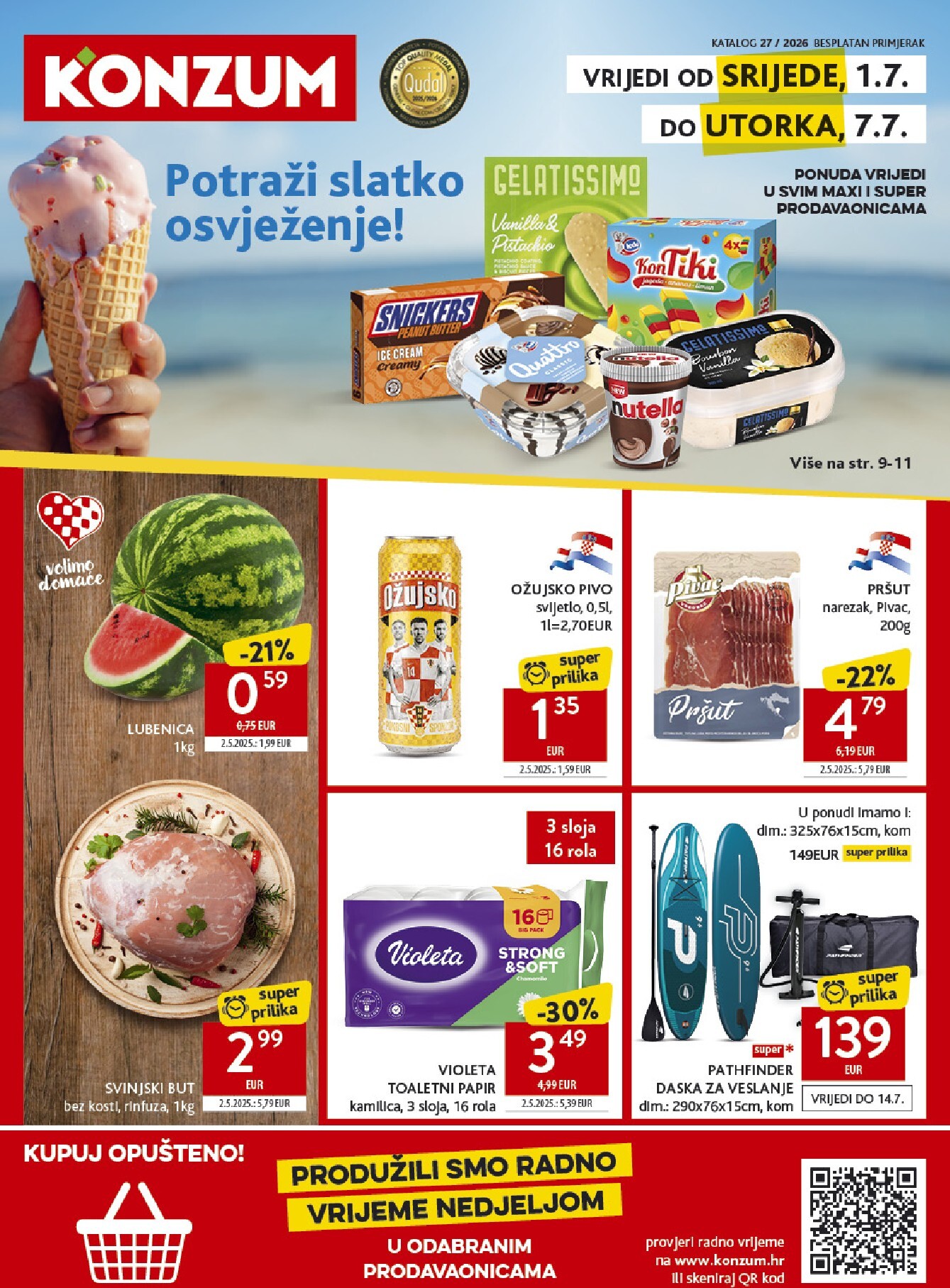 Aktualni katalog Konzum od srijede, 01.07.2026 do utorka, 07.07.2026