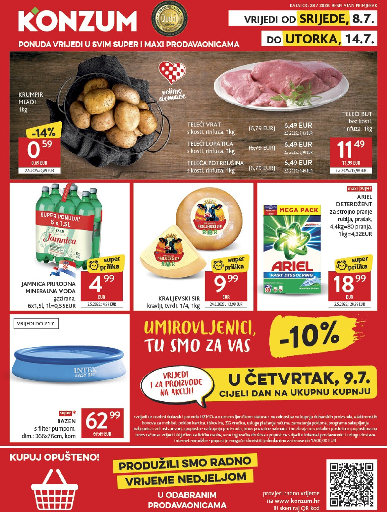 Novi Konzum katalog od srijede, 08.07.2026 do utorka, 14.07.2026