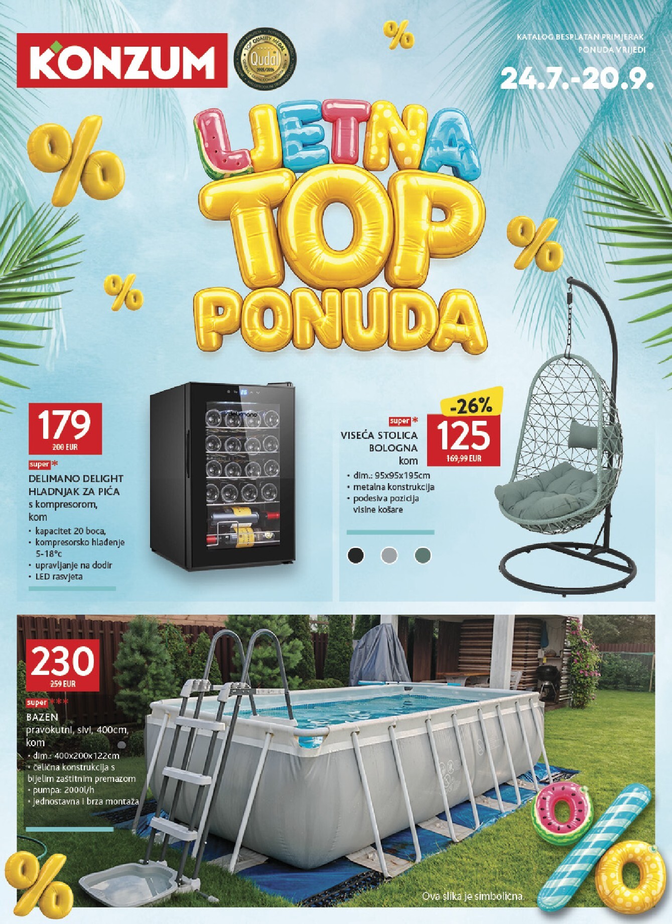 Aktualni katalog Konzum - Ljetna TOP ponuda od petka, 24.07.2026 do nedjelje, 20.09.2026