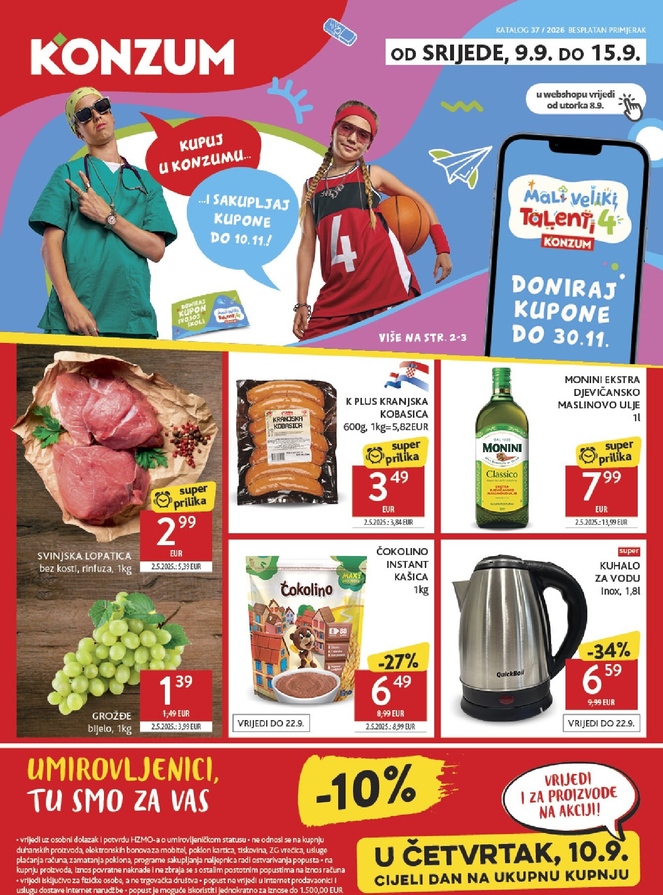 Novi Konzum katalog od srijede, 09.09.2026 do utorka, 15.09.2026