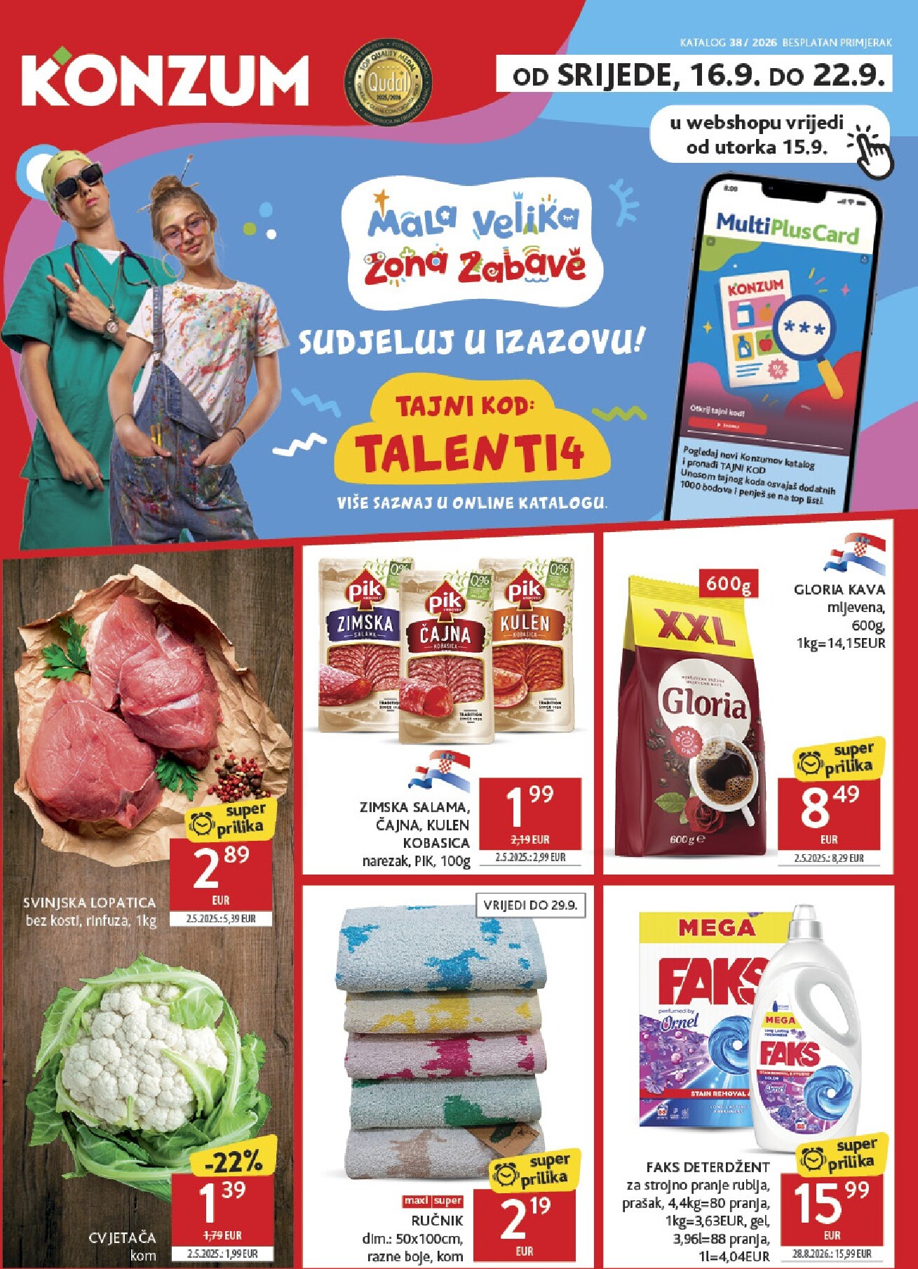 Novi Konzum katalog od srijede, 16.09.2026 do utorka, 22.09.2026