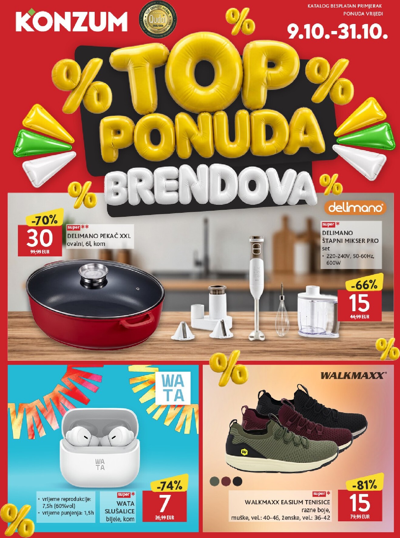 Aktualni katalog Konzum - Top ponuda brendova od petka, 09.10.2026 do subote, 31.10.2026